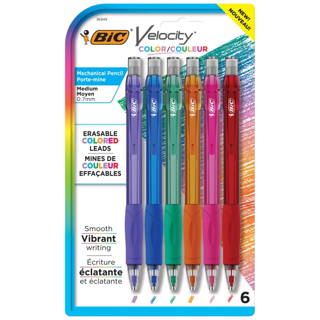 6 Pack BIC Velocity Mechanical Pencil Color Kmart