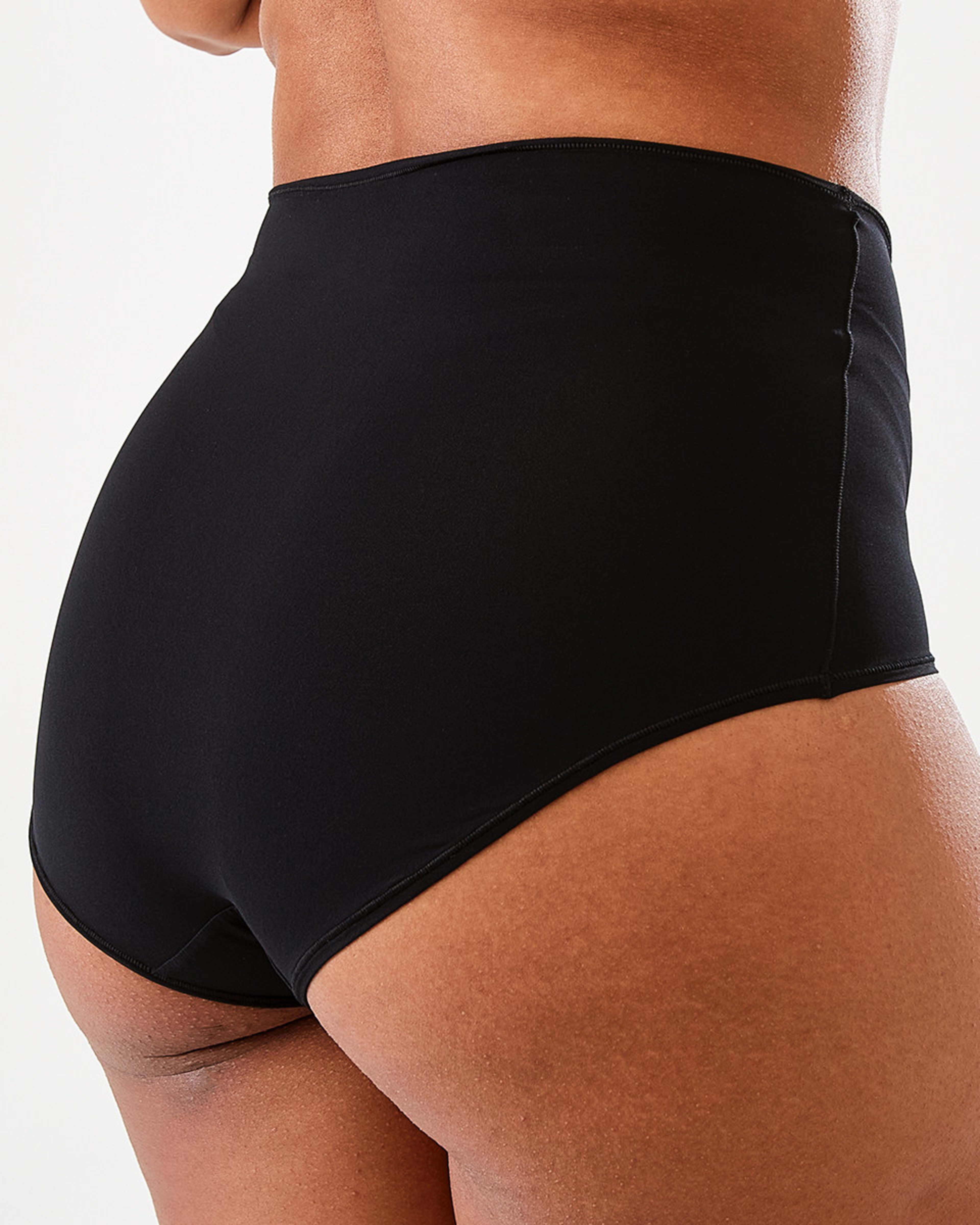 5 3 Pack Seamfree Cotton Full Briefs BLACK, 5 of 7