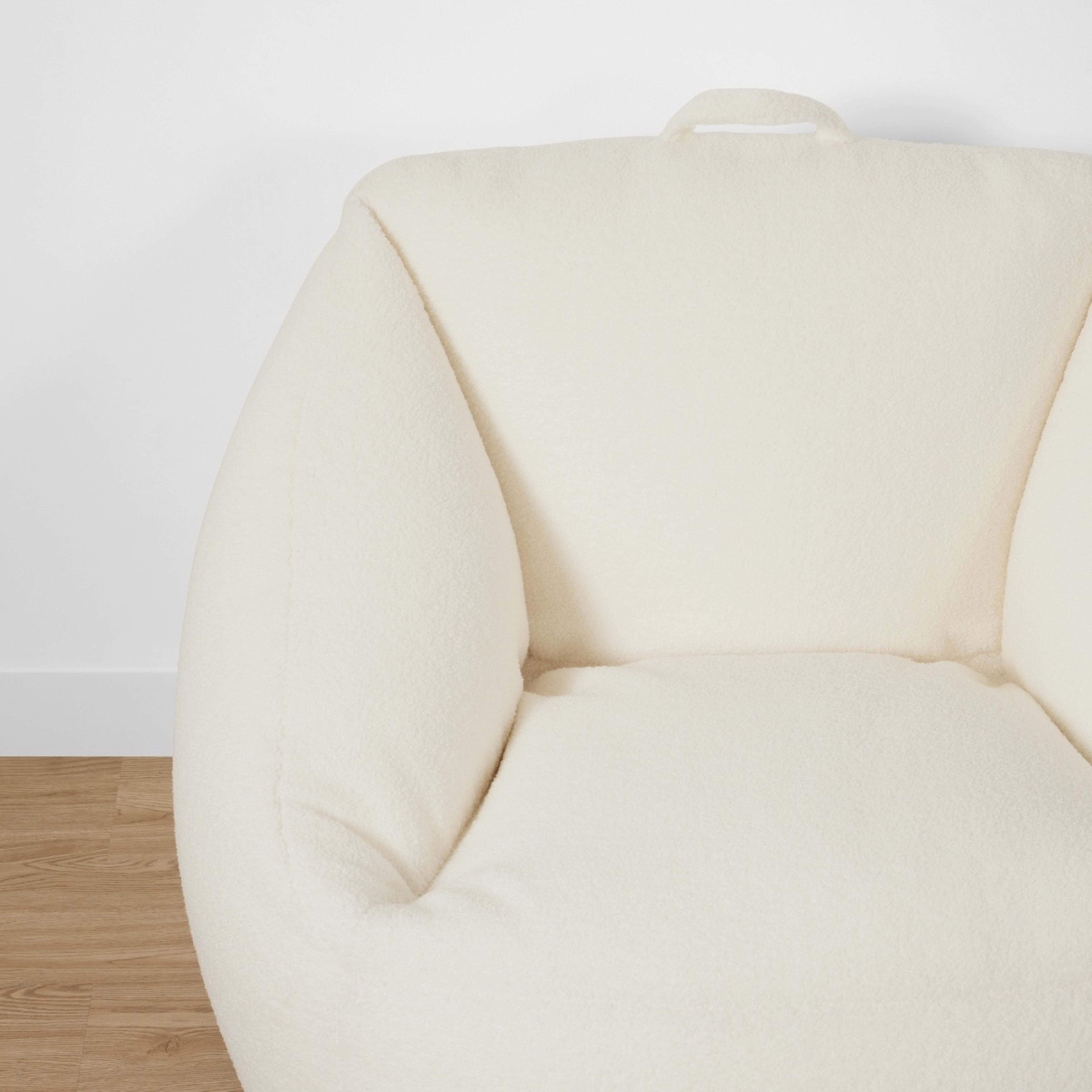 5 Boucle Bean Bag - White, 5 of 9