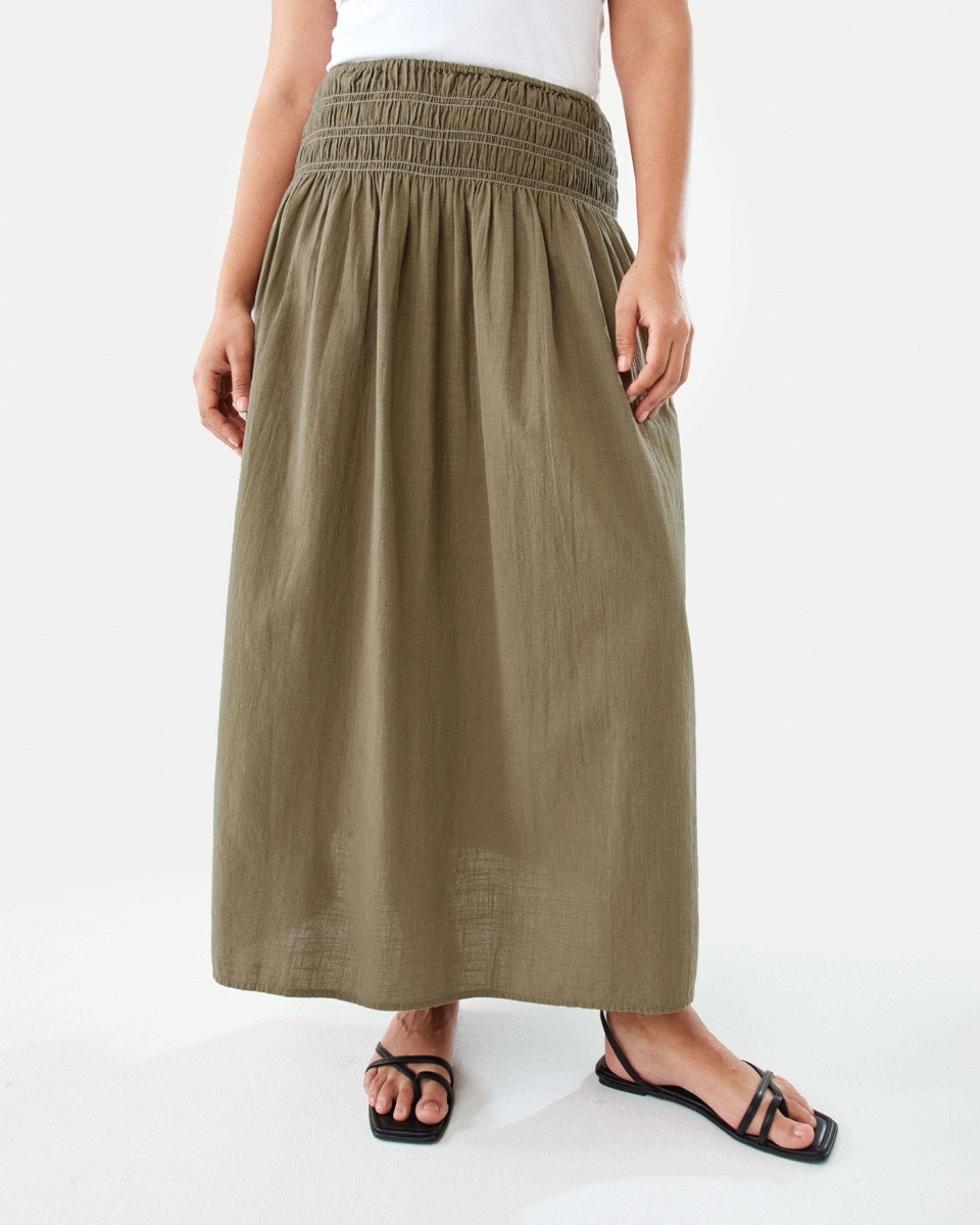 1 Rouched Maxi Skirt Pave Grey