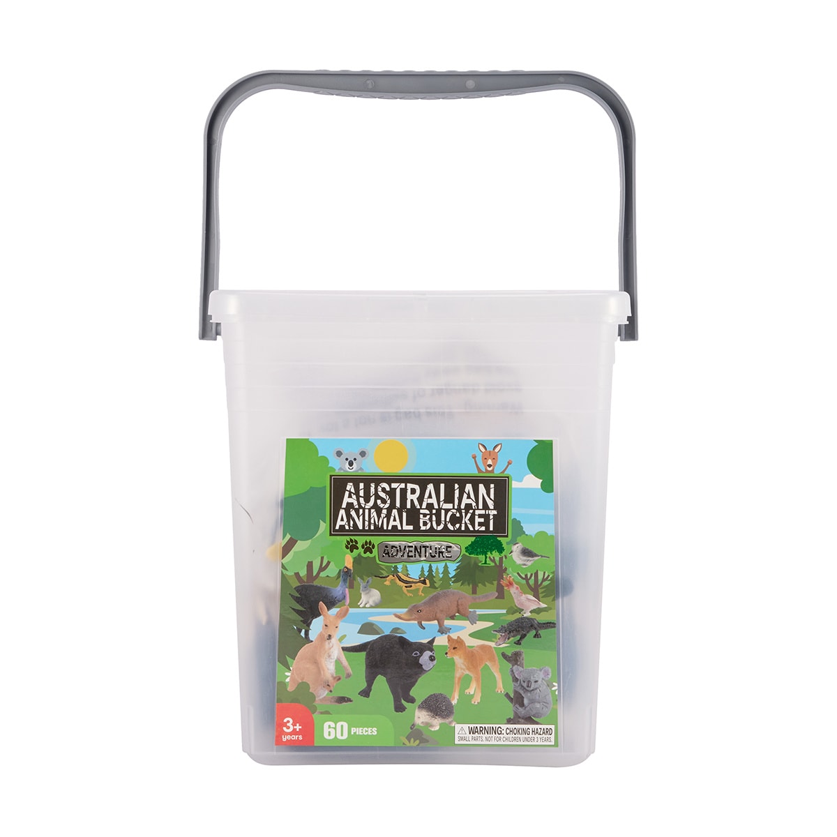 60 Piece Australian Animal Bucket Playset