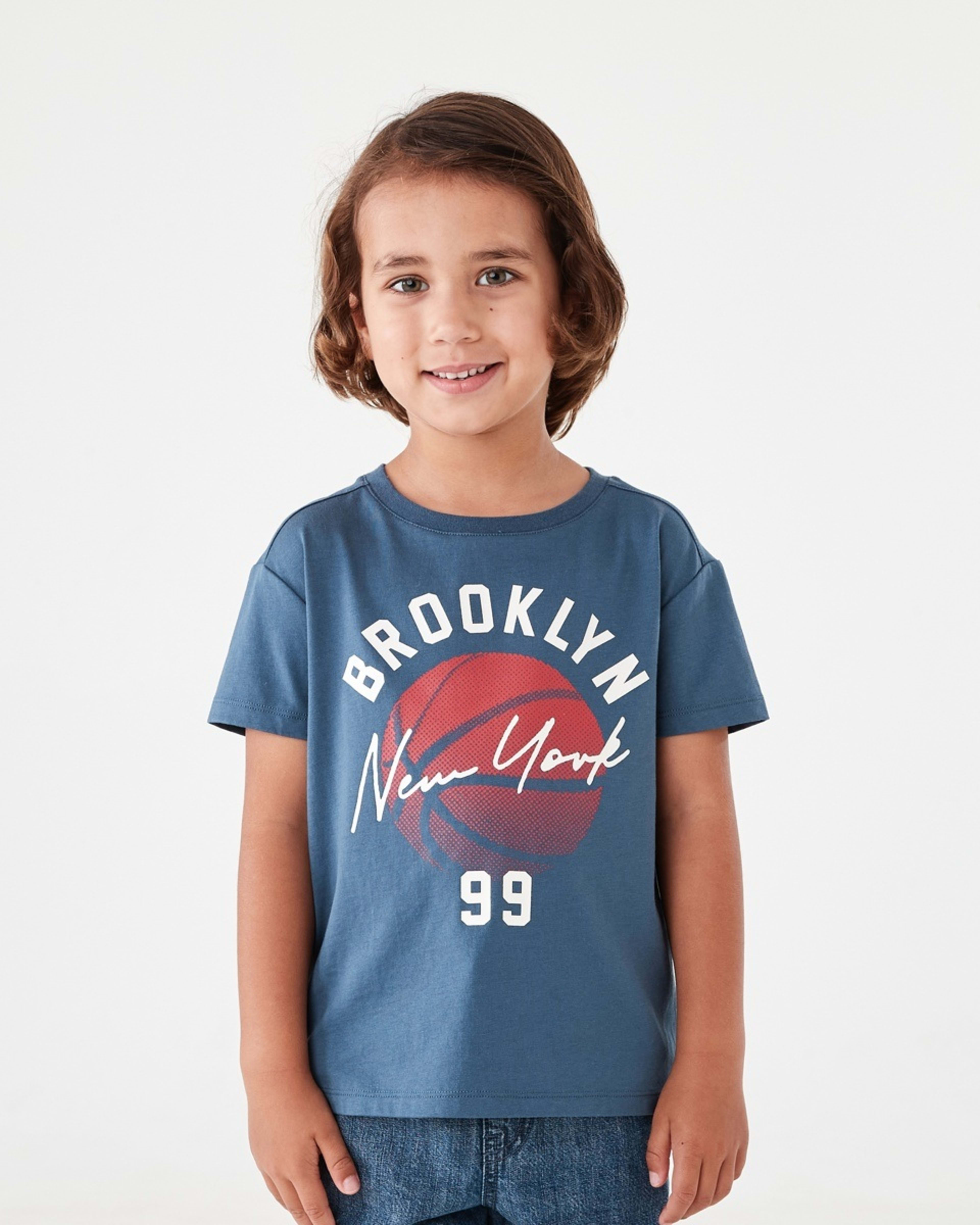 1 Chest Print T-shirt Nvy Varsit