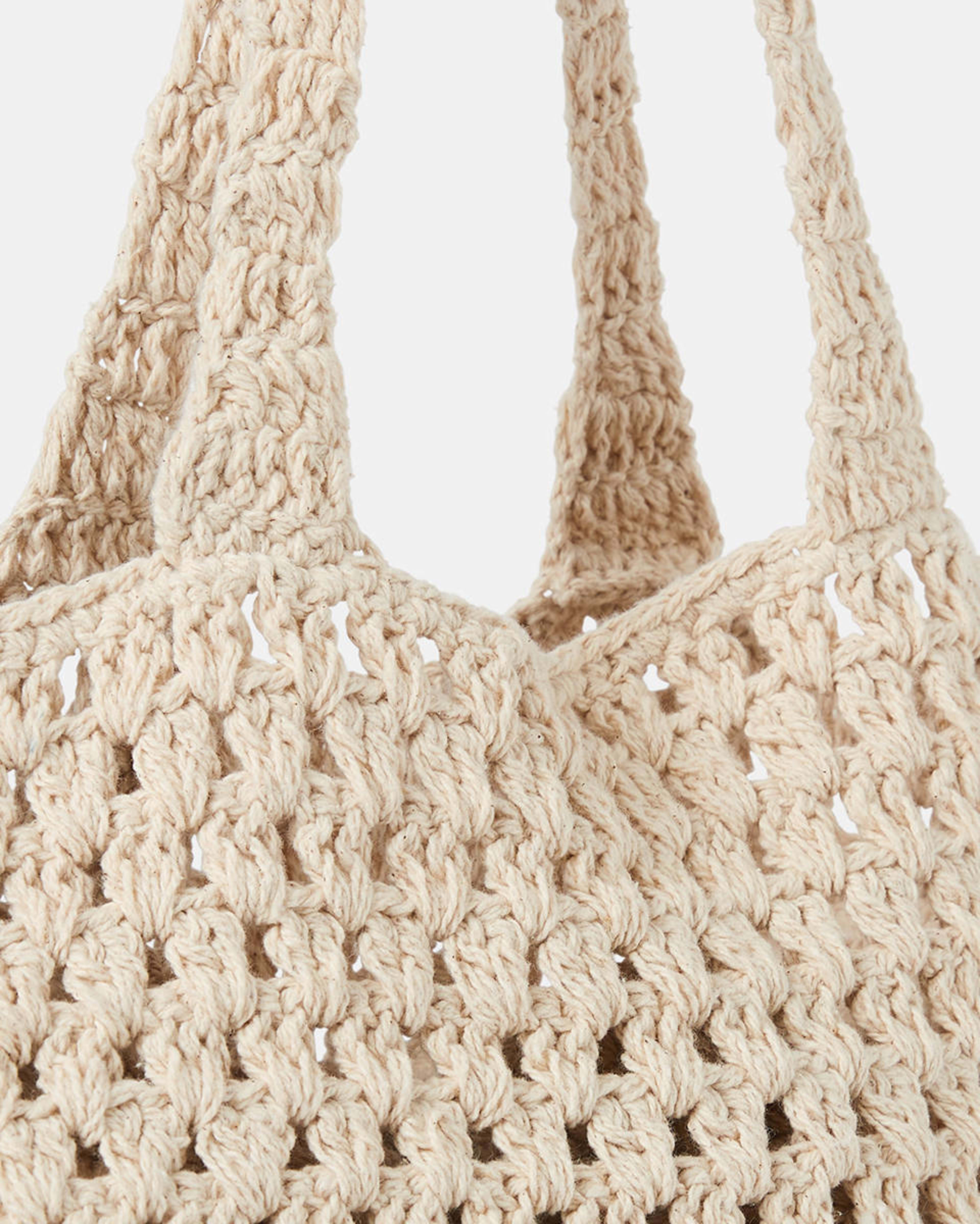 Macrame Slogan Tote Bag Kmart