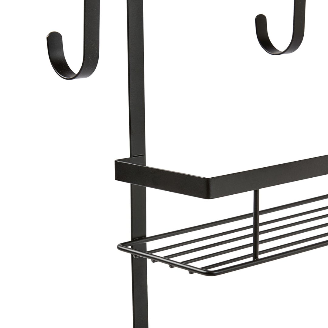 2 Tier Over Door Shower Caddy Black Kmart
