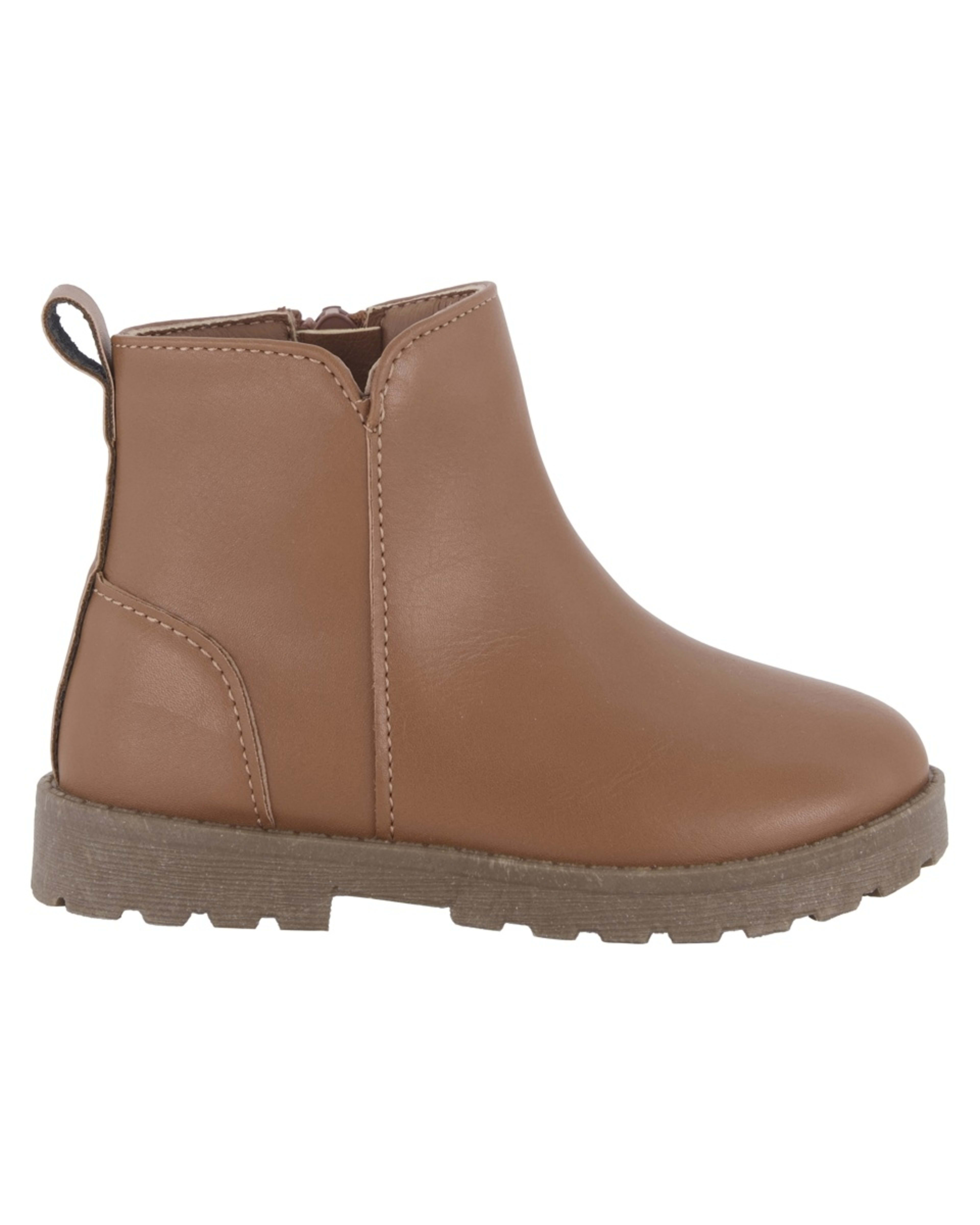 1 Junior Gusset Boots Brown Tan