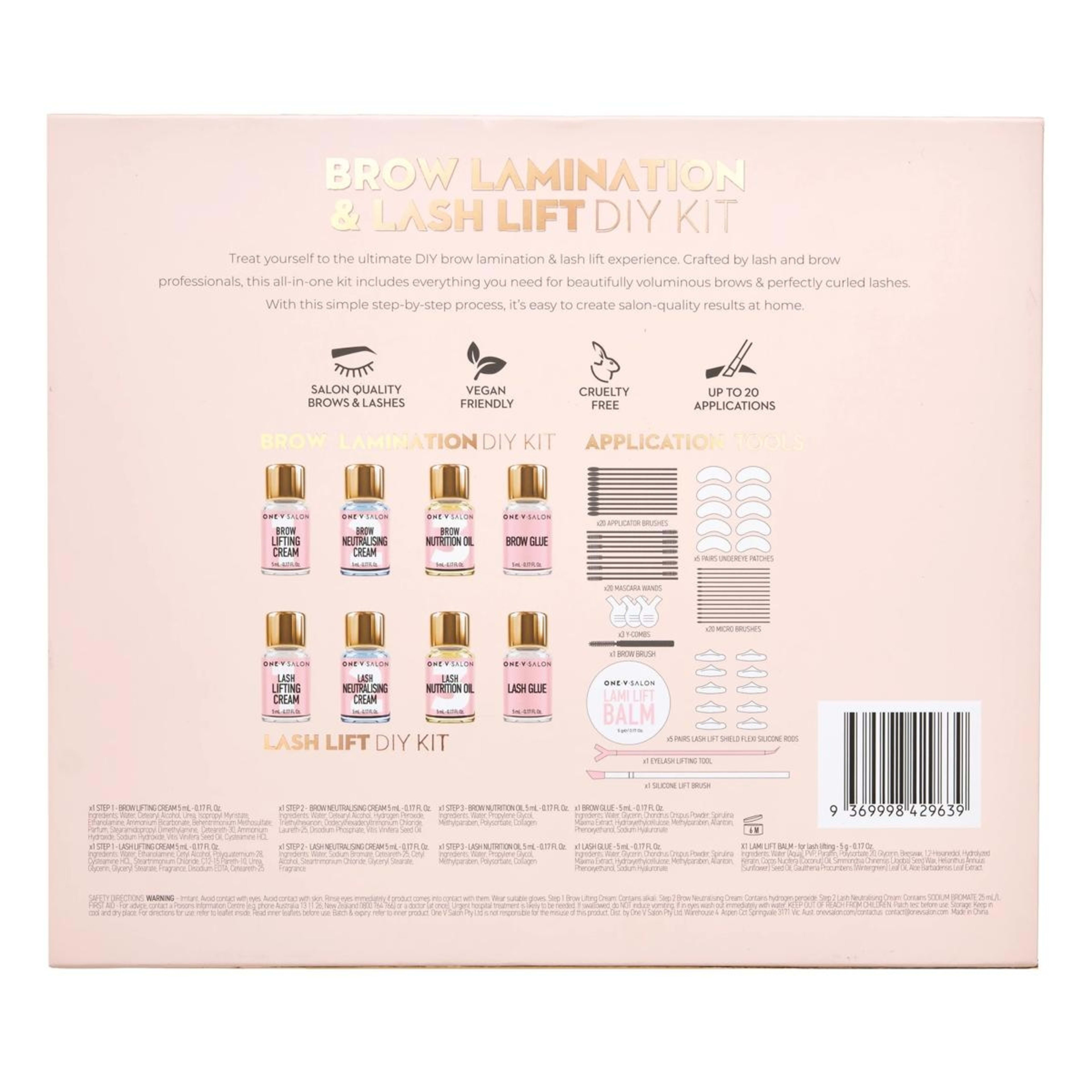 4 One V Salon Brow Lamination and Lash Lift DIY Kit, 4 of 5