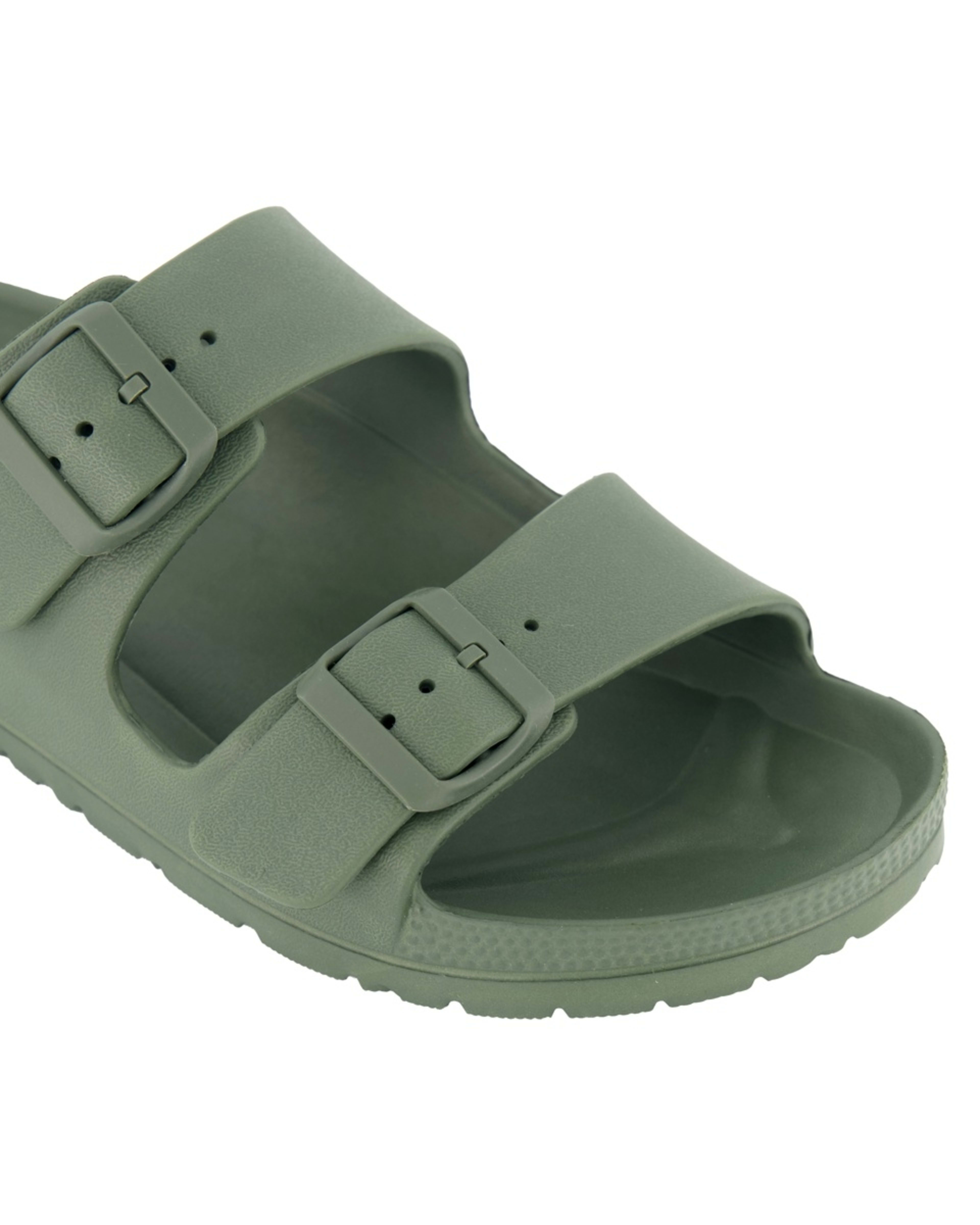 4 Double Buckle Slides Grn Khaki, 4 of 4