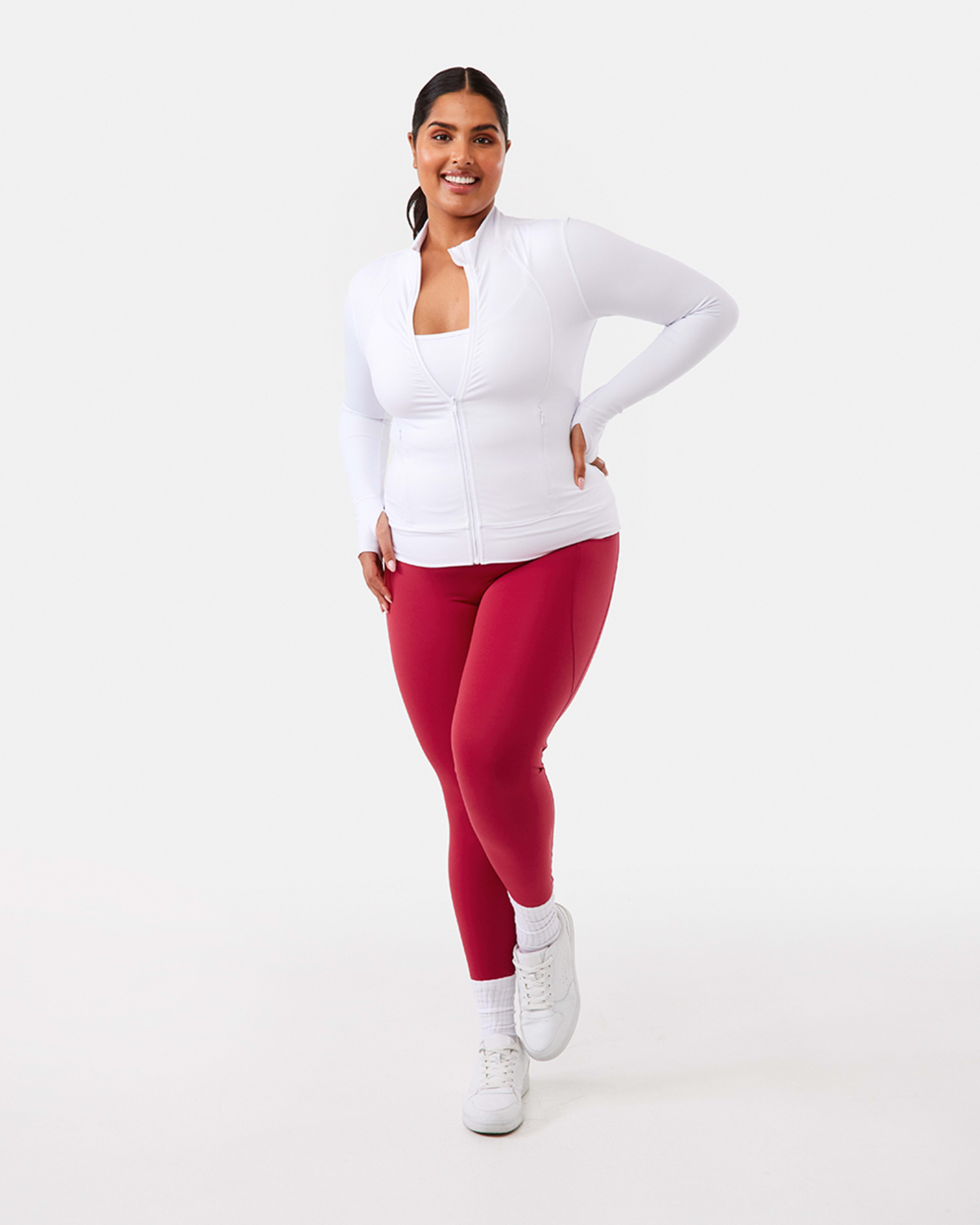 4 Active Womens Long Sleeve Ultrasoft Jacket WHITE, 4 of 10