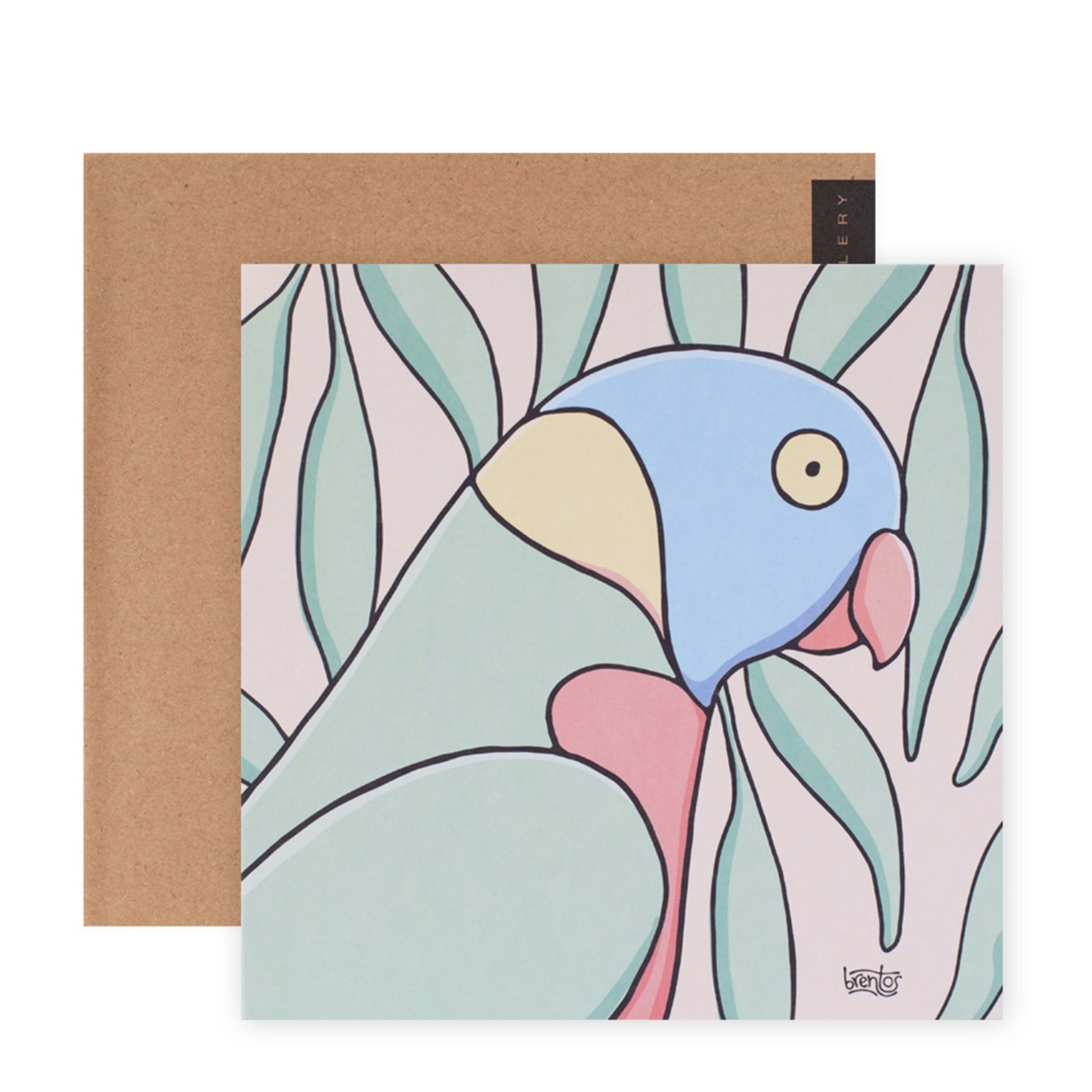 1 Hallmark x Brentos Gallery Blank Greeting Card - Rainbow Lorikeet