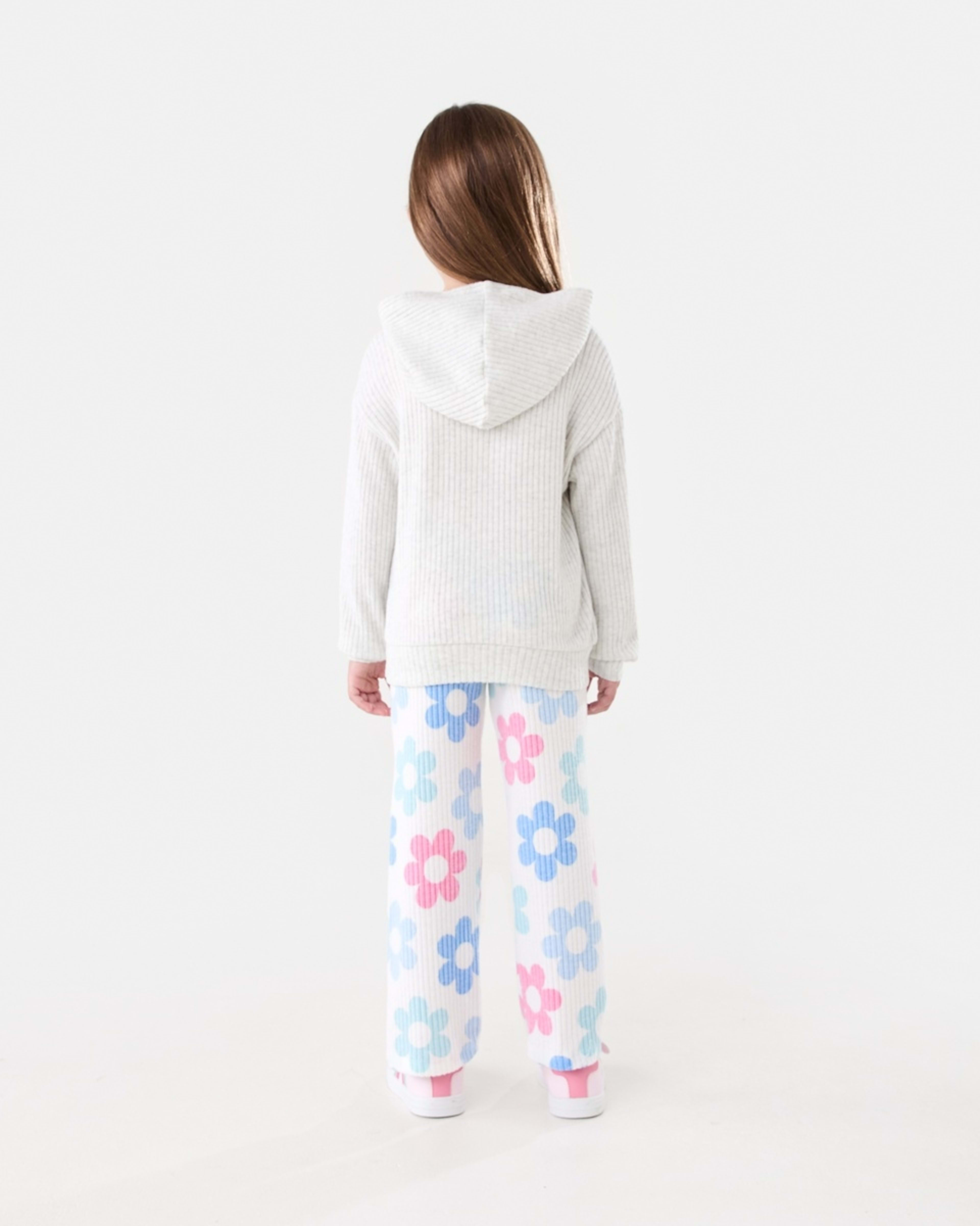 6 Brushed Hooded T-shirt Wht Marle, 6 of 8