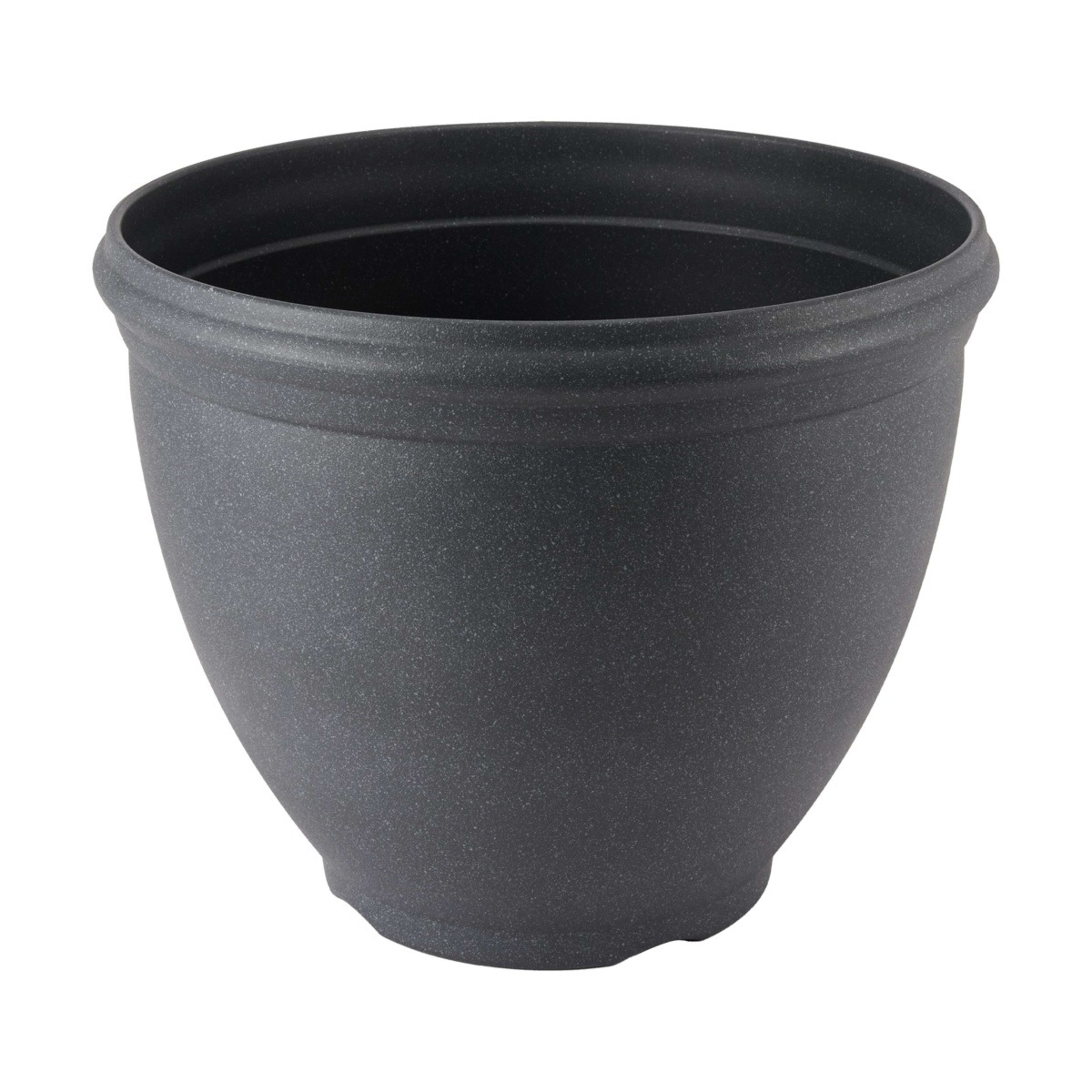 1 49cm Grey Textured Plastic Pot