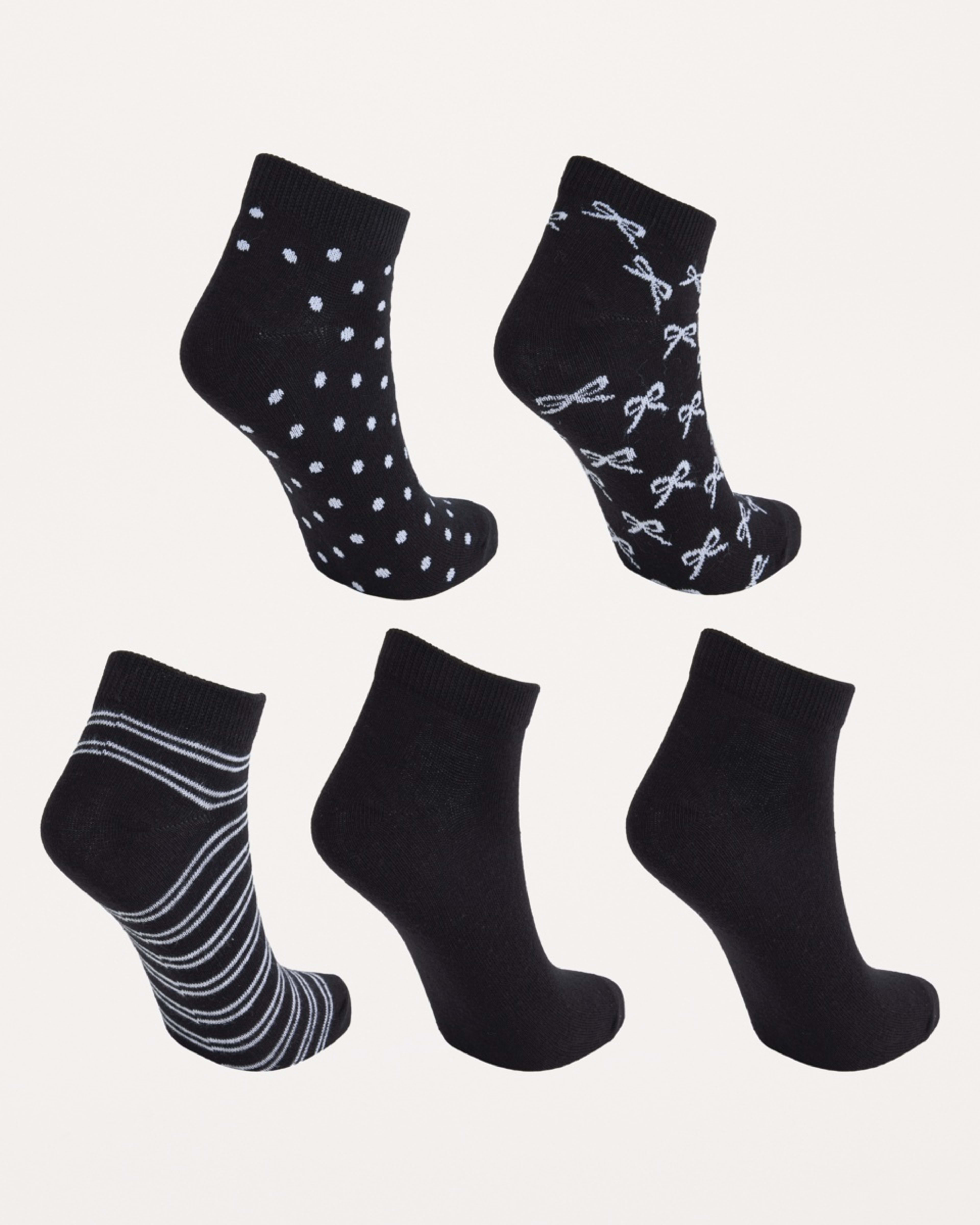 2 5 Pack Fashion Low Cut Socks BLACK, 2 of 3