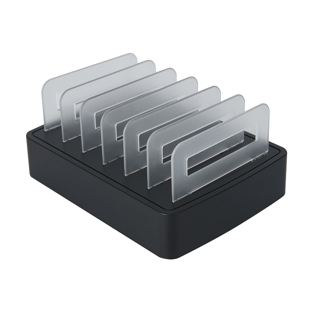 6 Port USB Charger Stand Black Kmart