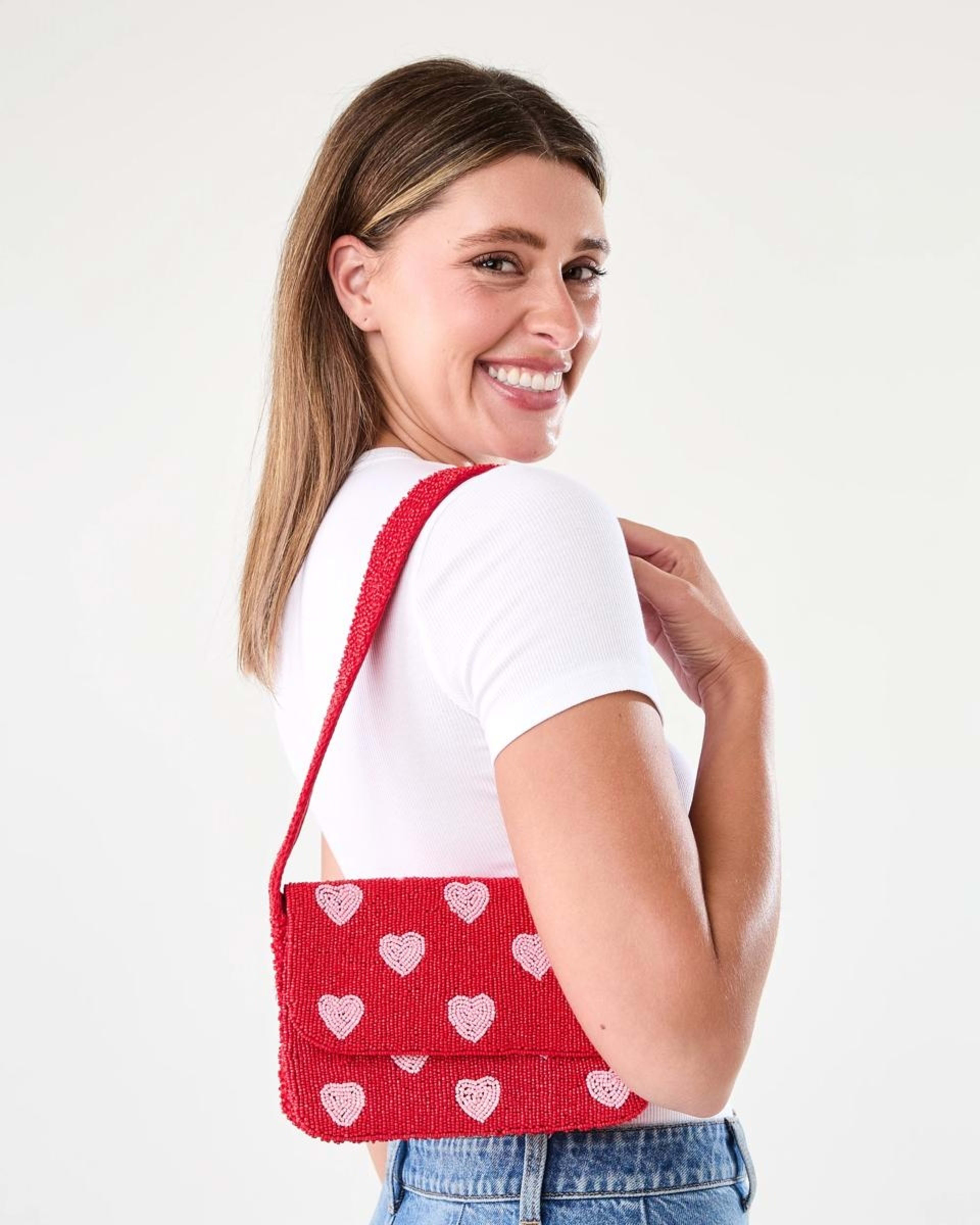 4 Beaded Shoulder Bag Hearts, 4 of 6