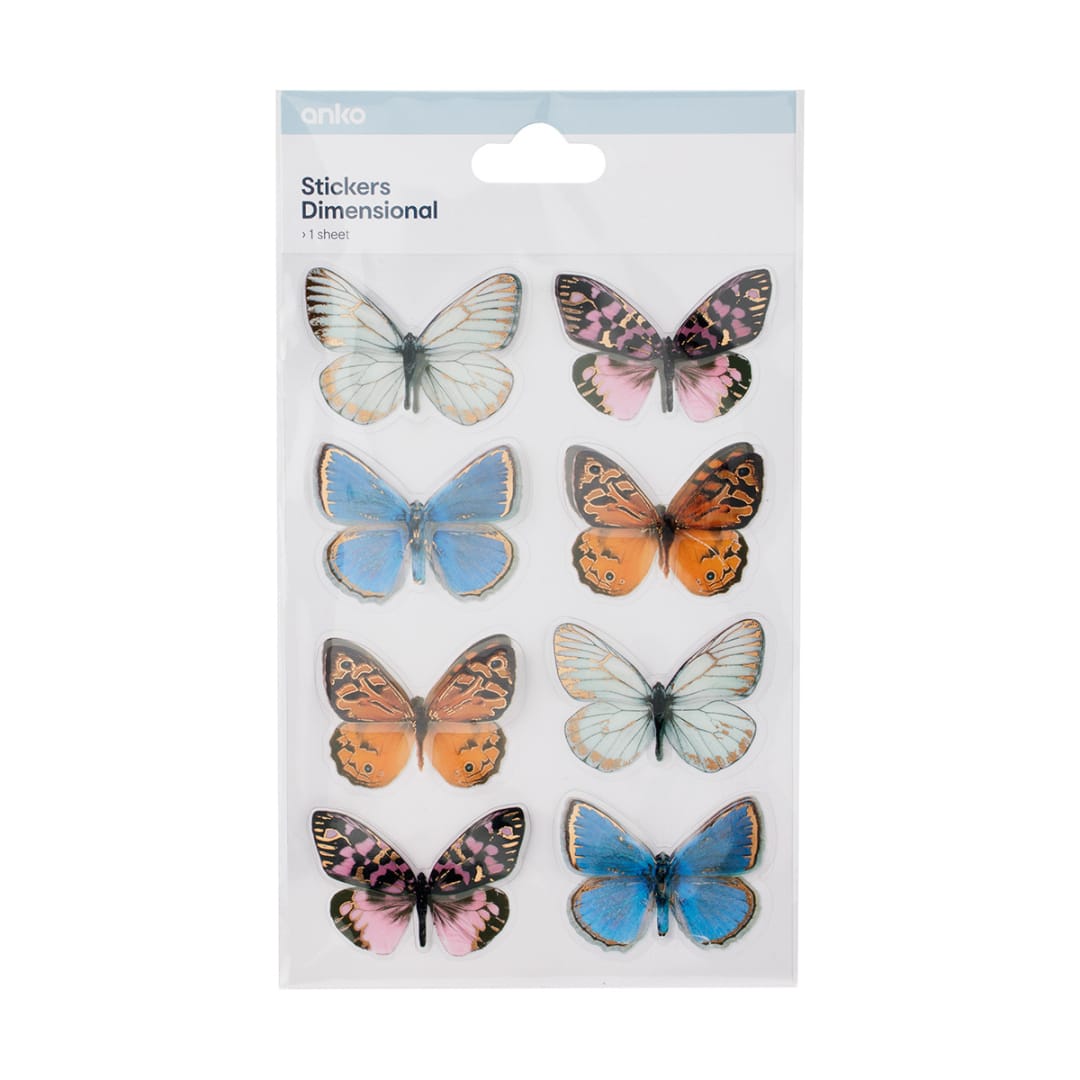 Dimensional Stickers - Butterfly - Kmart