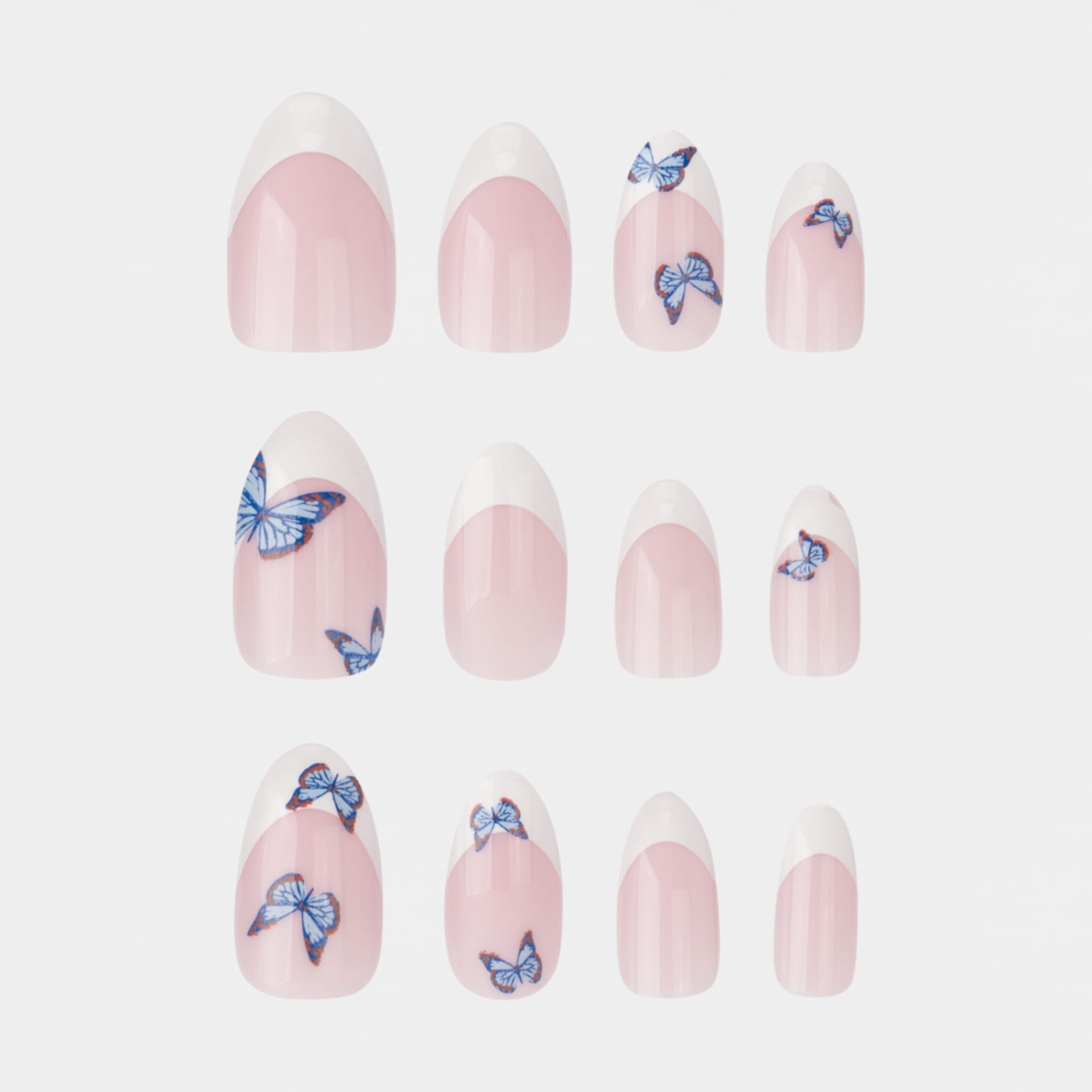 OXX Cosmetics 24 Pack Artificial Nails With Adhesive Almond Shape