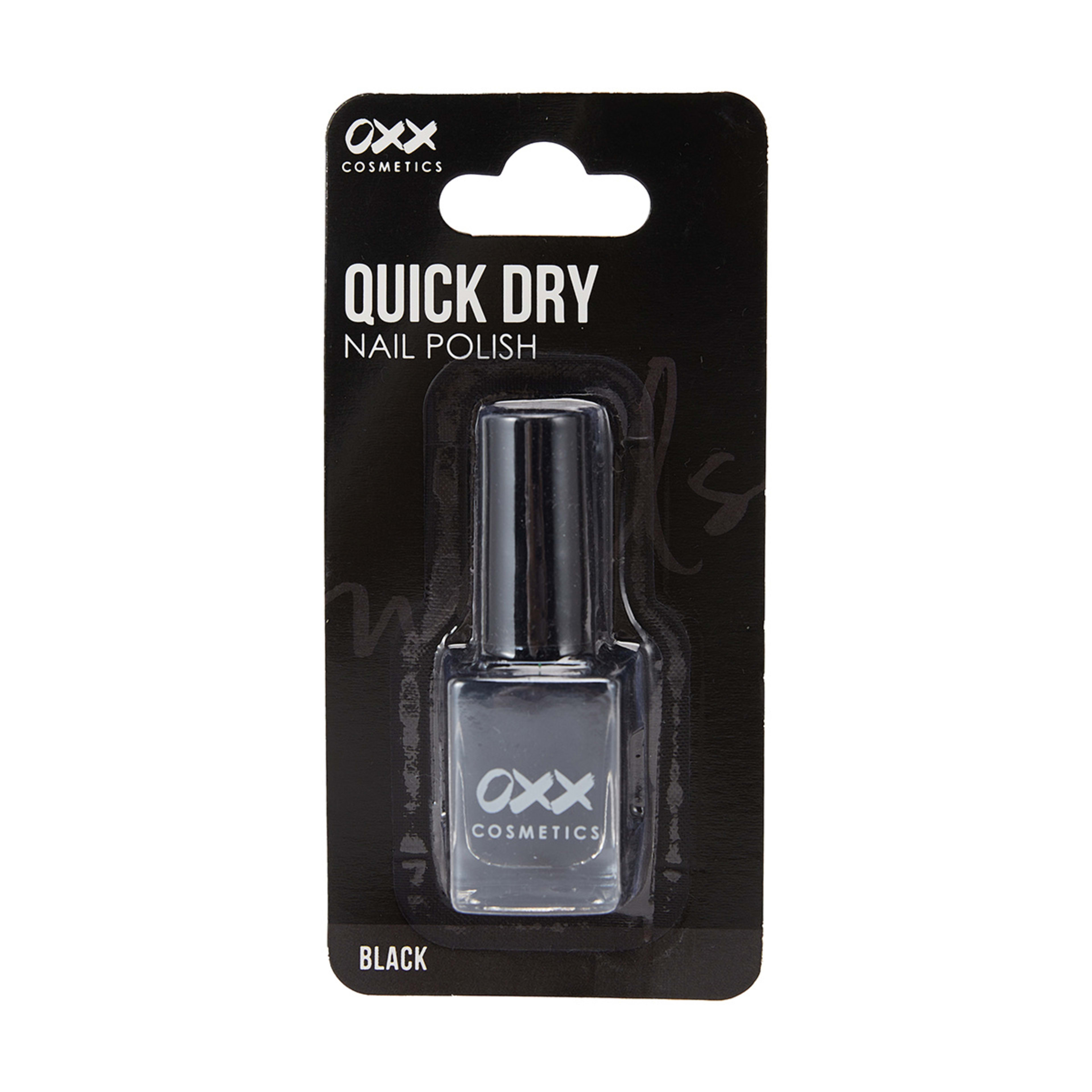 OXX Cosmetics Quick Dry Nail Polish Black Kmart