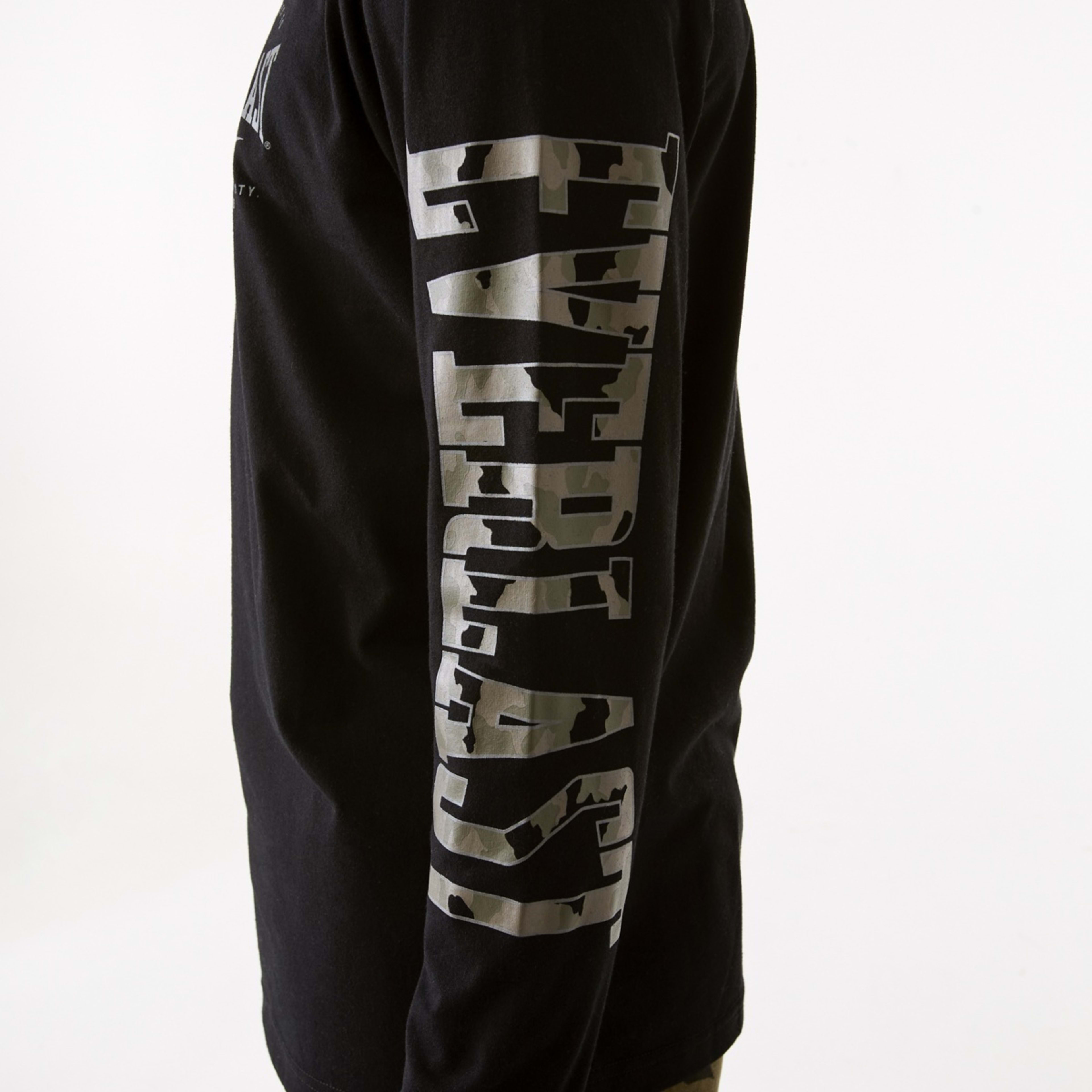 5 Everlast Mens Long Sleeve Camo T-shirt Black, 5 of 7