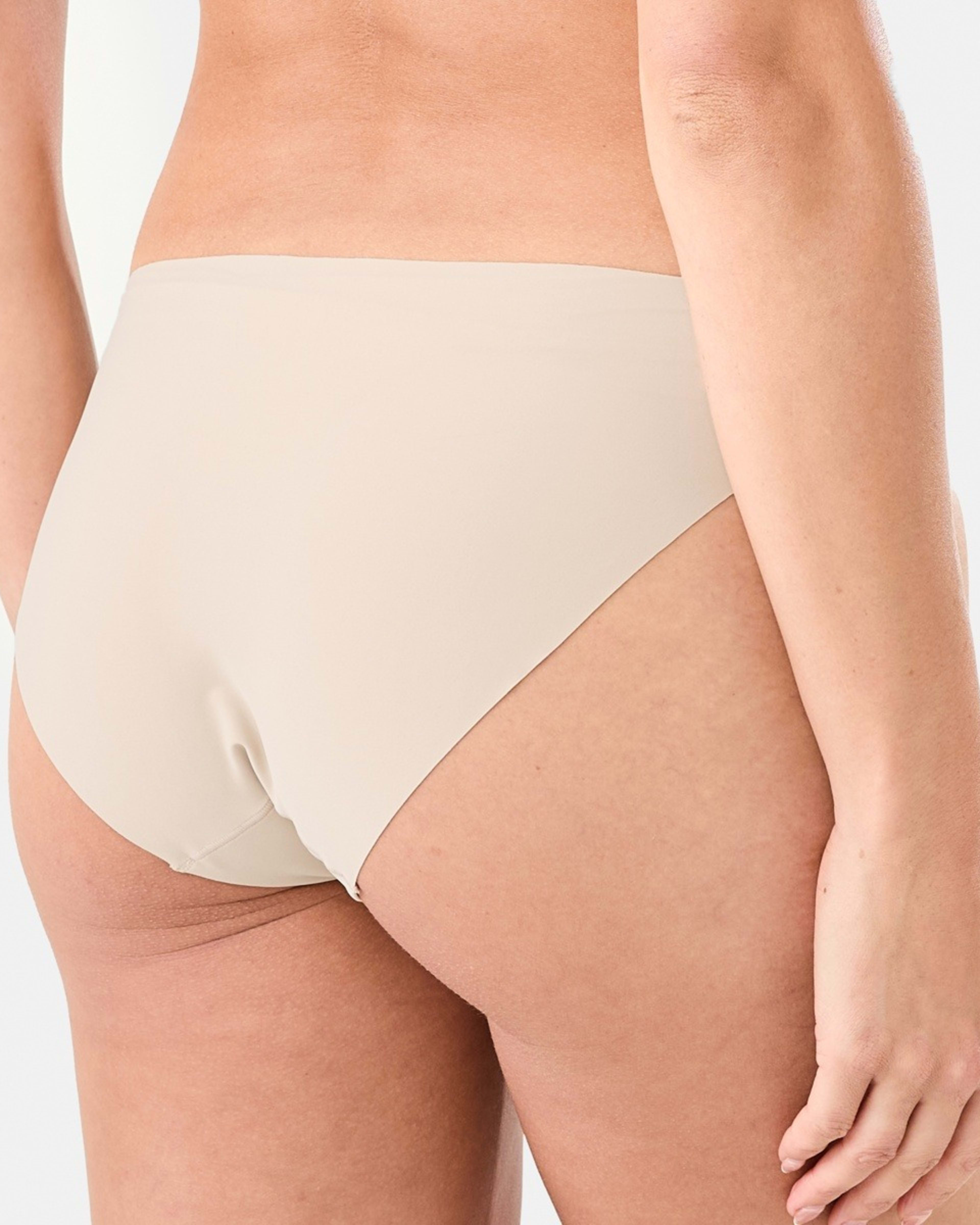 3 3 Pack No Show Bikini Briefs ALMOND, 3 of 6