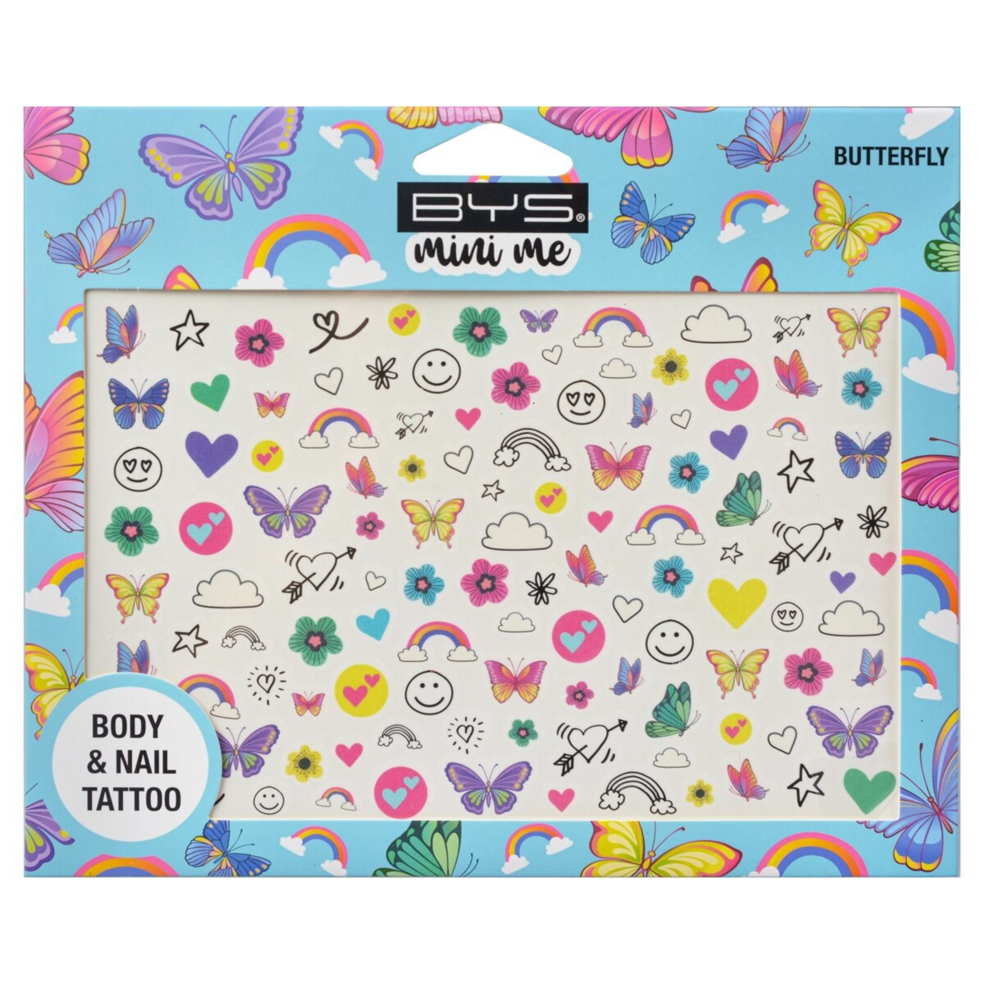 1 BYS Mini Me Body and Nail Tattoo - Butterfly