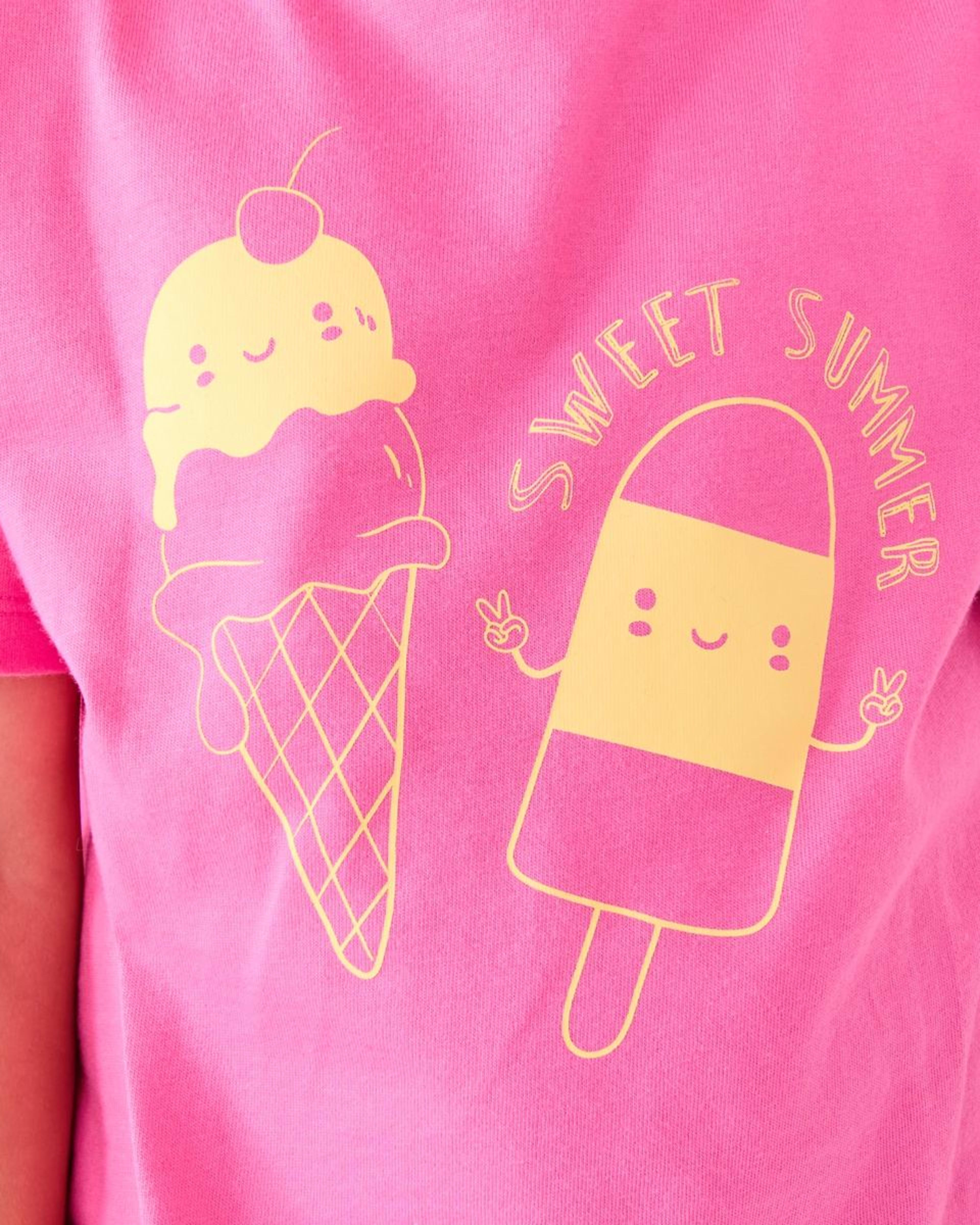 4 Short Sleeve Print T-shirt Pnk Icecrm, 4 of 8