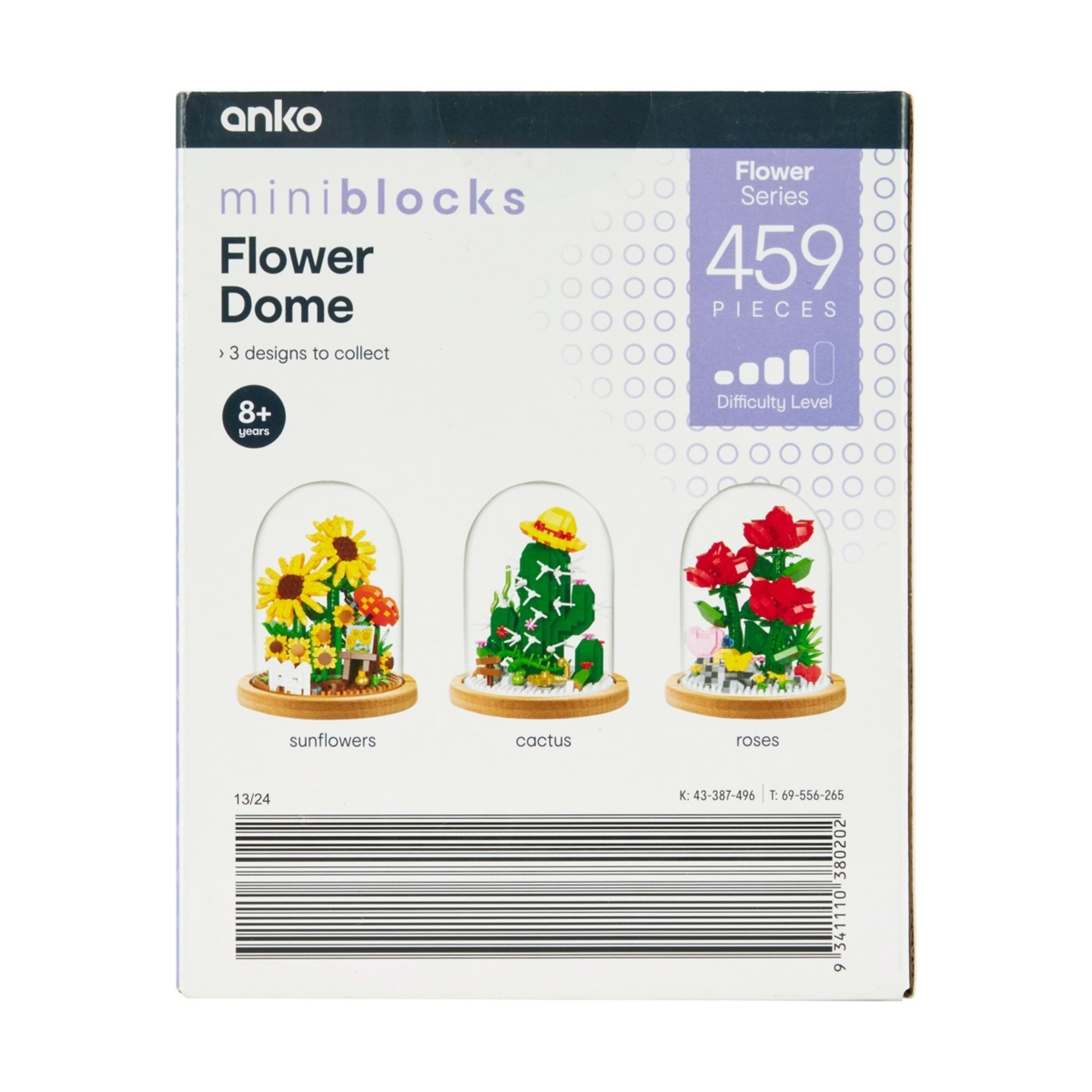 5 Mini Blocks Flower Series: Flower Dome - Assorted, 5 of 5