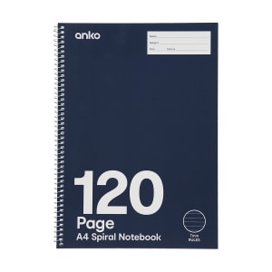 120 Page A4 Spiral Notebook