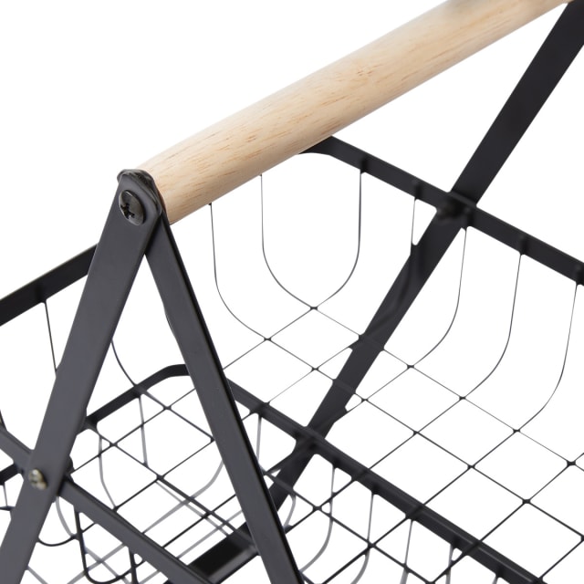 Wire and Wood 2 Tier Basket Kmart