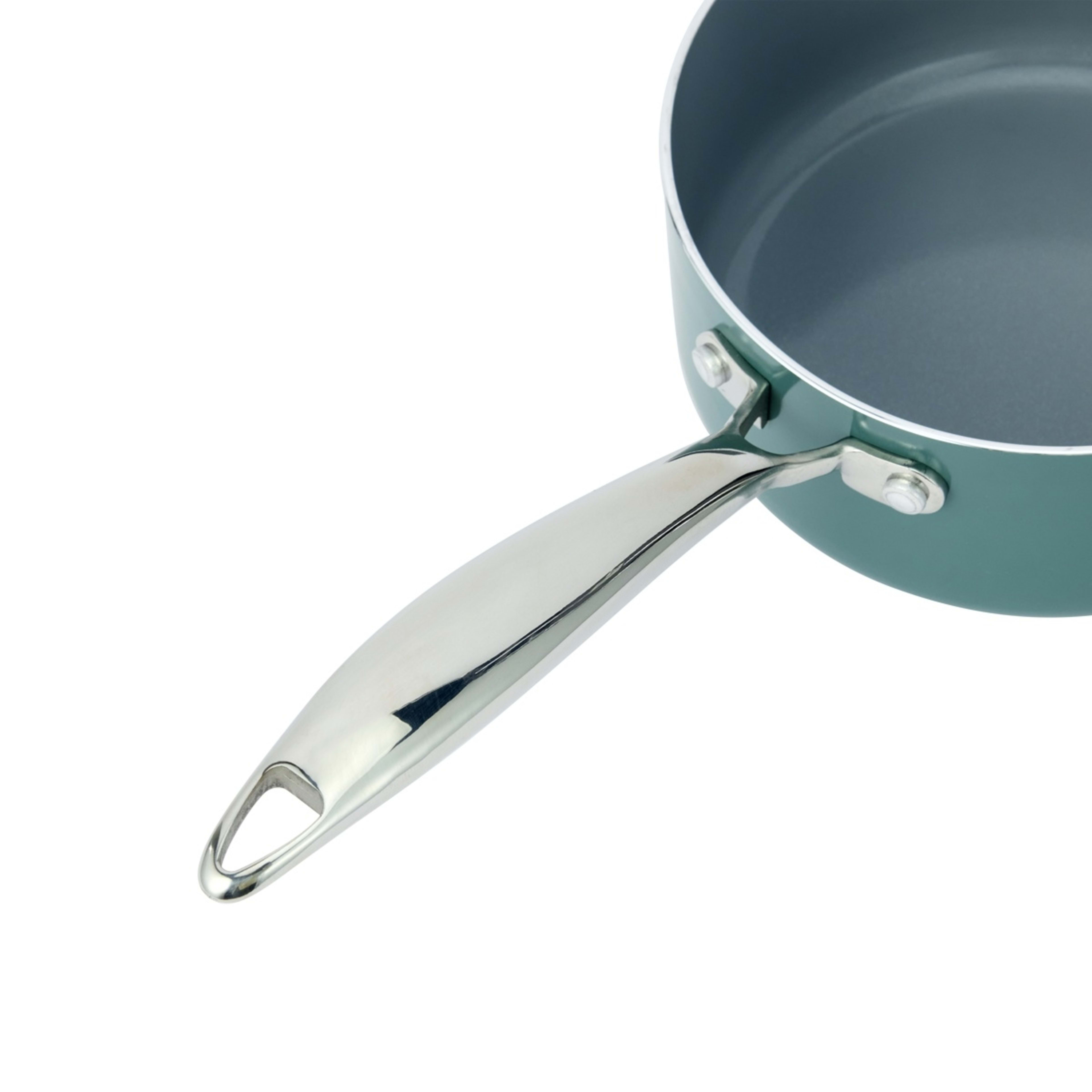 3 16cm Ceramic Non-Stick Saucepan - Green, 3 of 7