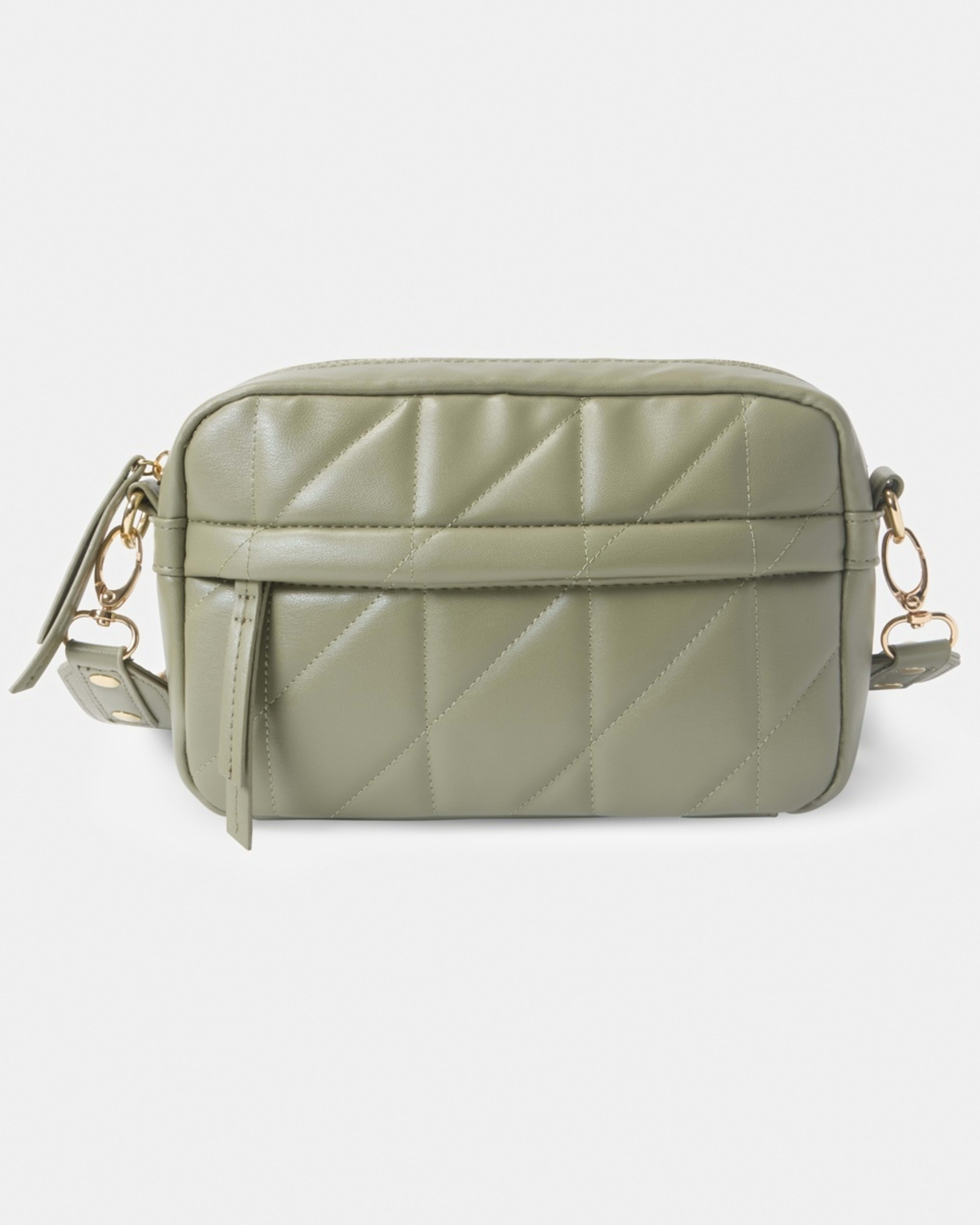 1 Quilted Crossbody Bag SOFT OLIVE, 1 of 5