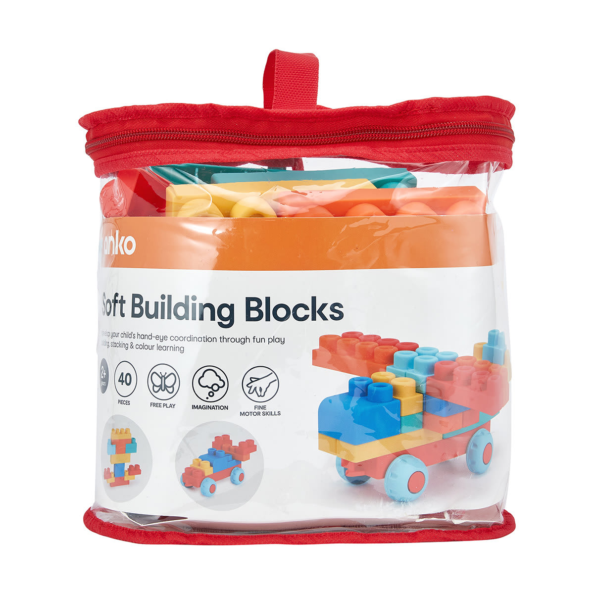 40 Piece Soft Building Blocks Kmart