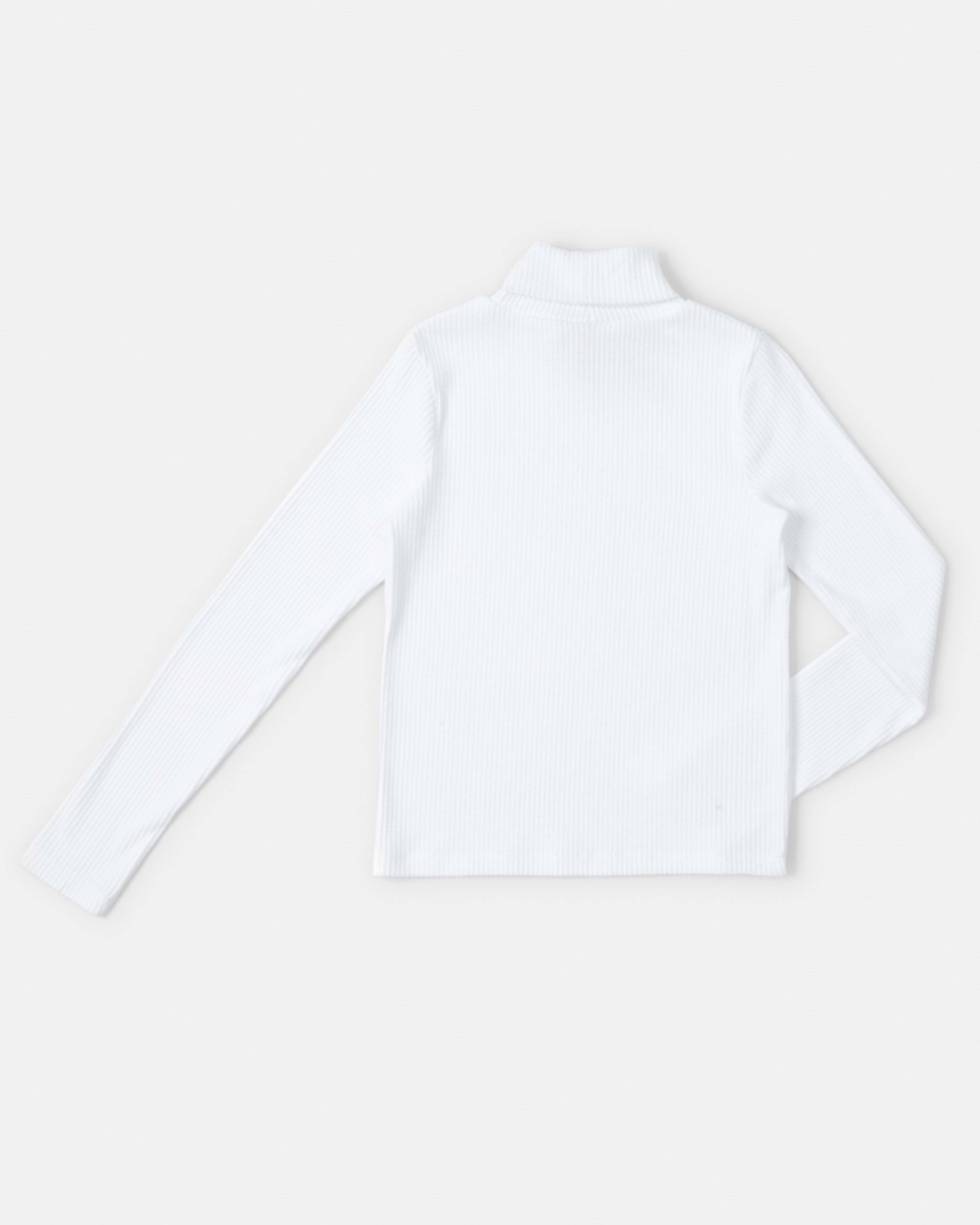8 Long Sleeve Rib Skivvy Top White, 8 of 8