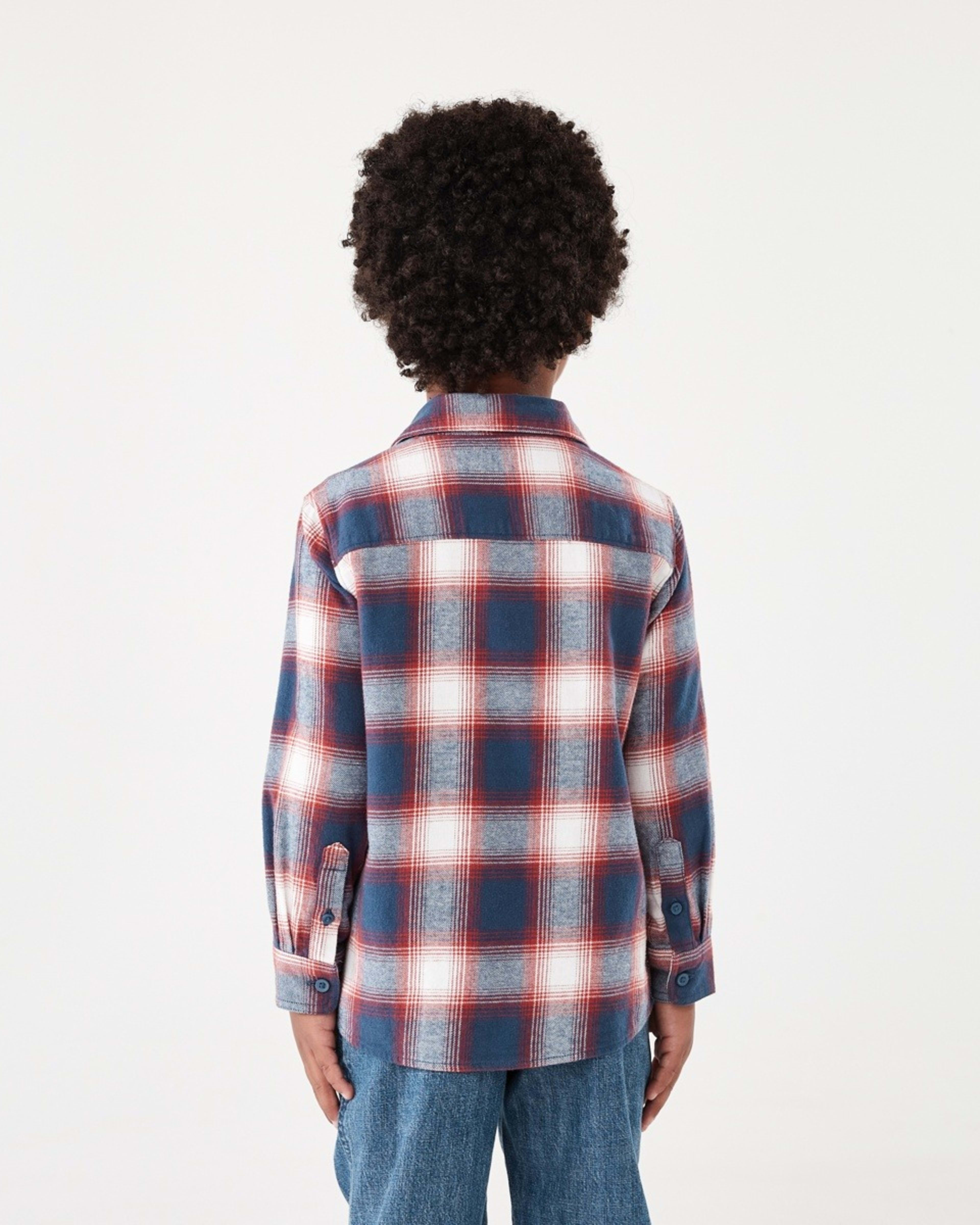 2 Yarn Dyed Flannel Shirt Blu Check, 2 of 9
