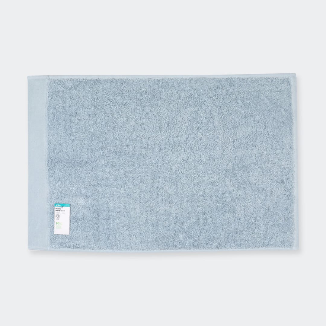 Malmo Cotton Hand Towel Blue Kmart NZ