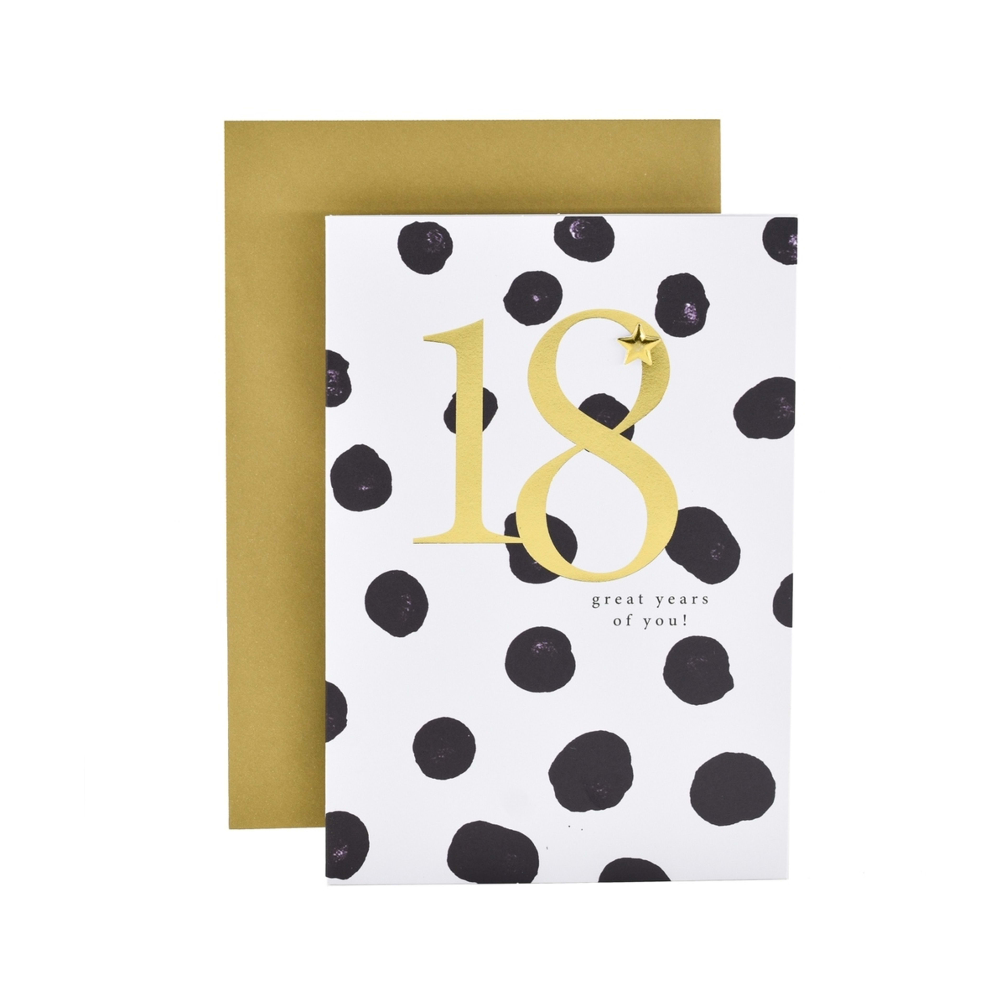 1 Hallmark 18th Birthday Card - Eighteen Great Years