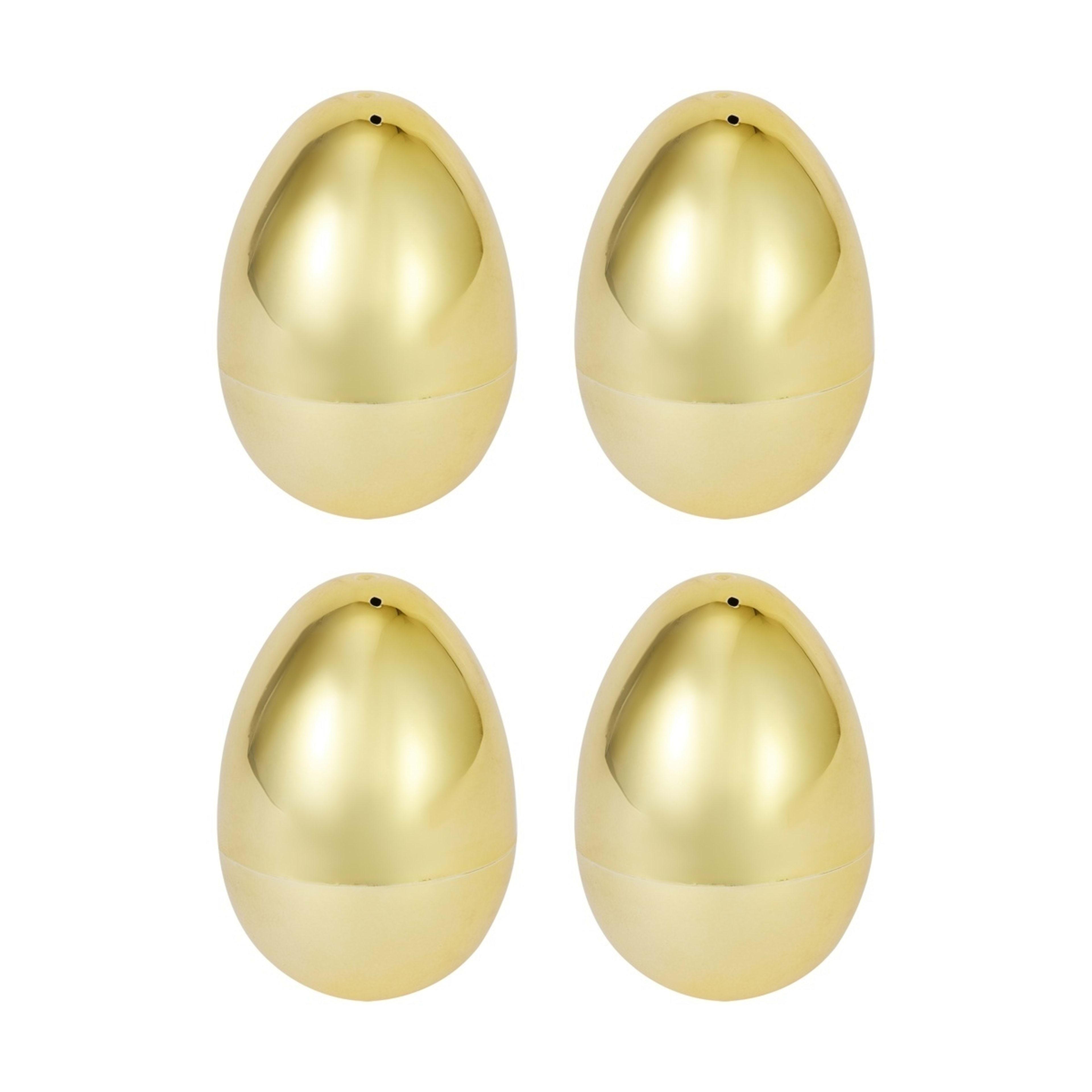 3 4 Pack Easter Gold Look Hunt Eggs, 3 of 5