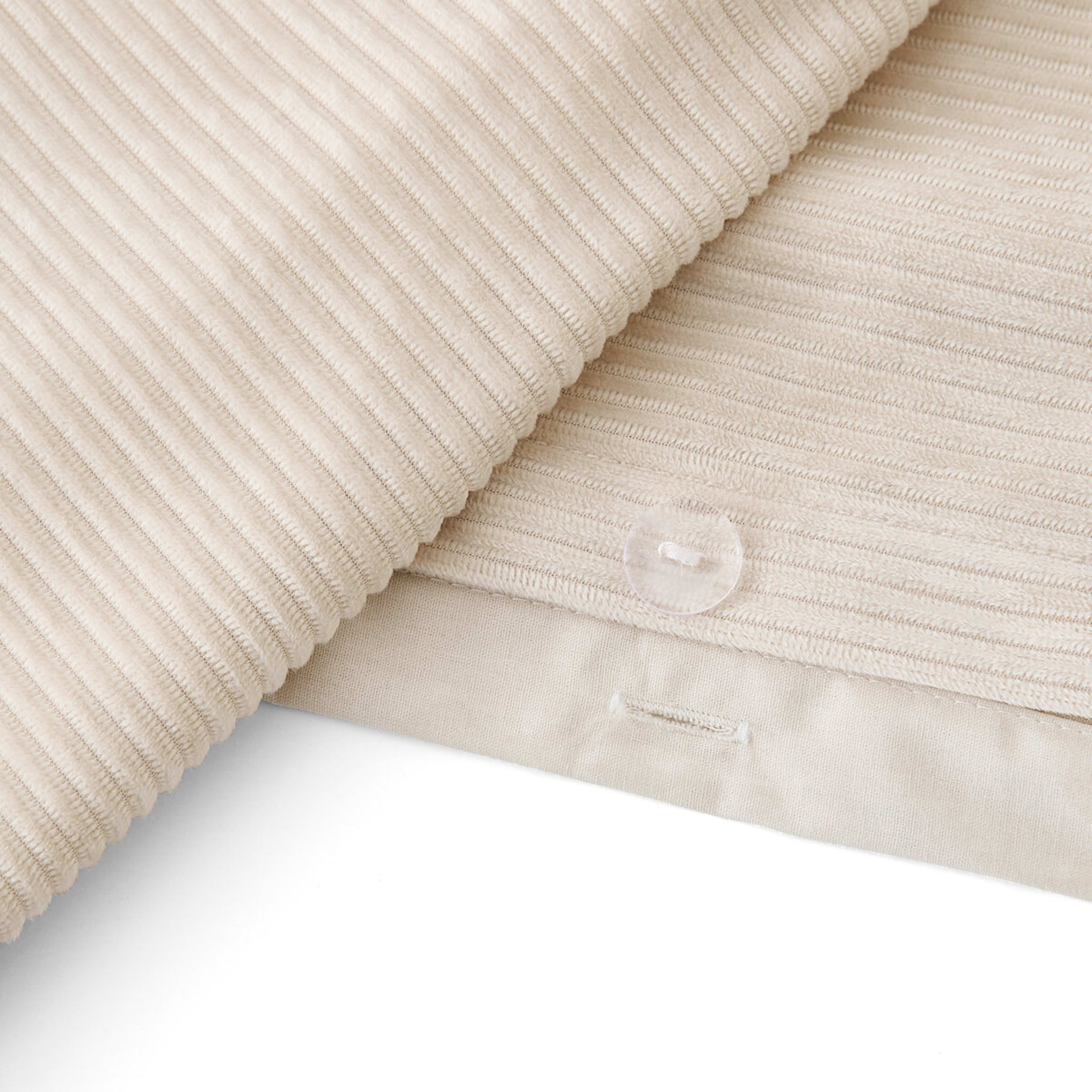 6 Corduroy Quilt Cover Set - King Bed, Natural, 6 of 6