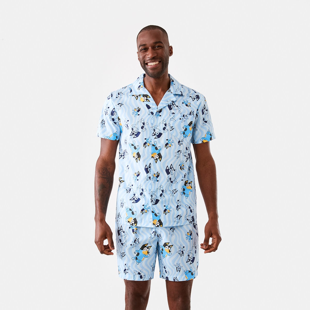 Bluey License Short Sleeve Button Through Pyjama Set Kmart