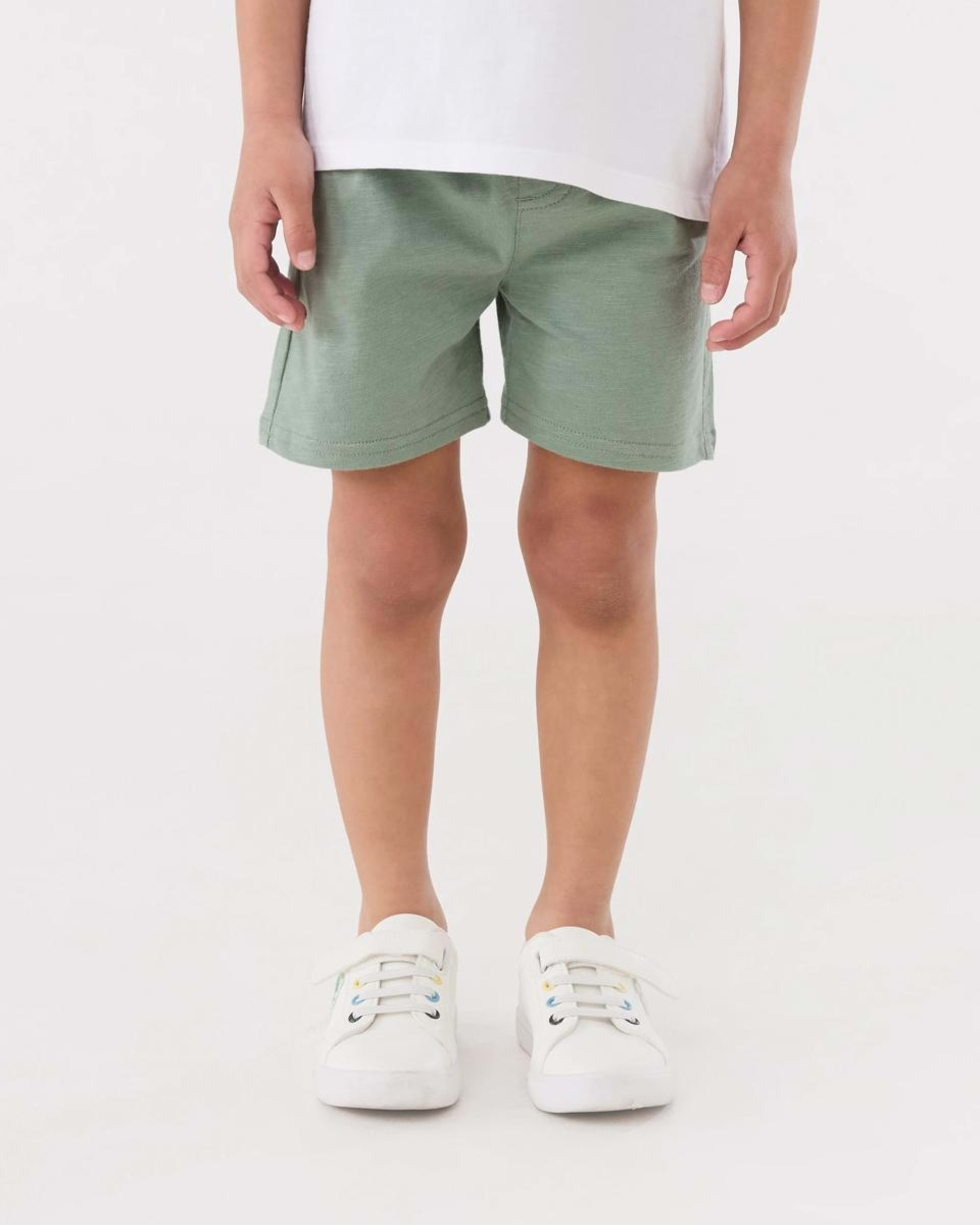 1 Cotton Knit Shorts CHINOIS GREEN, 1 of 5