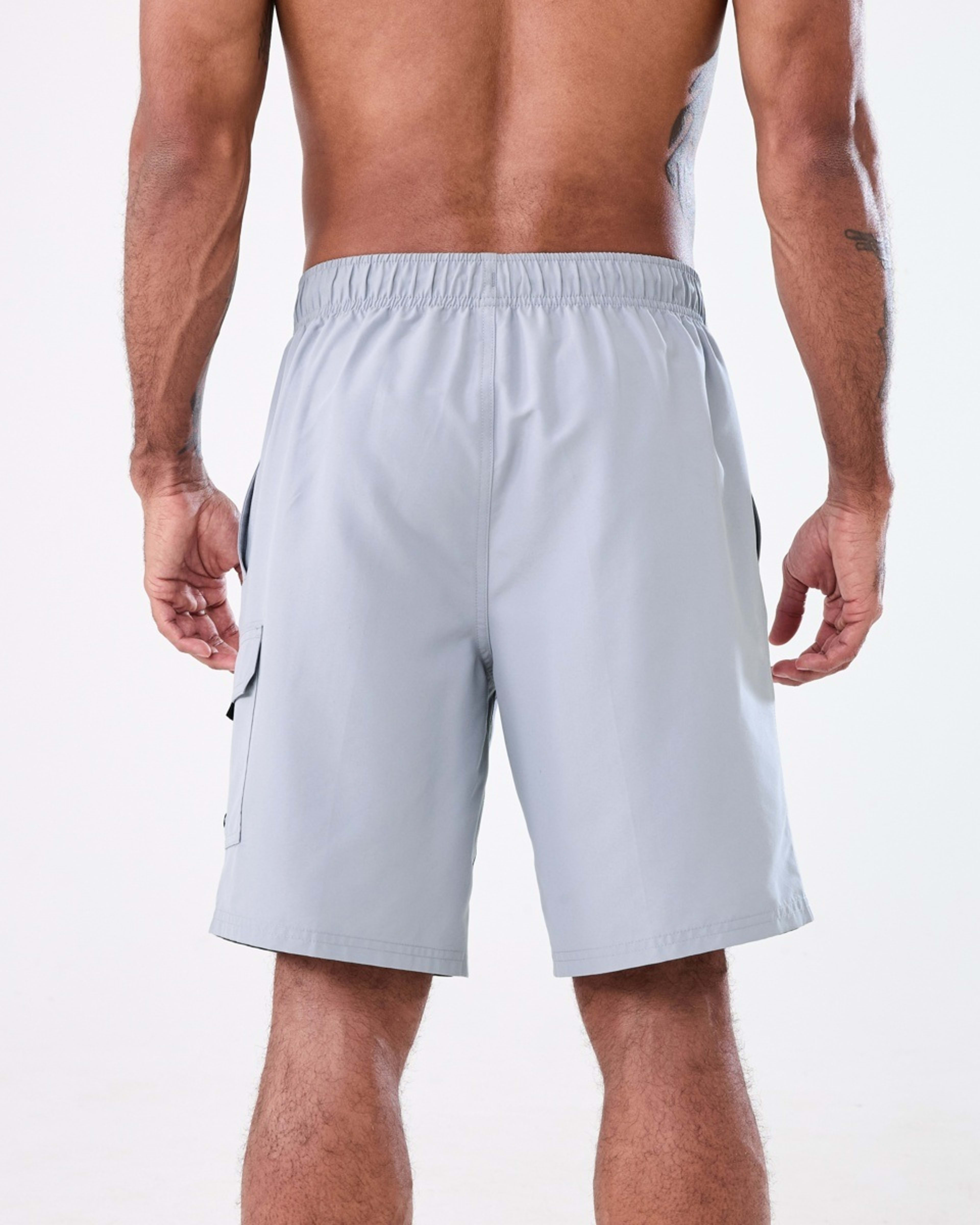 3 Elastic Waist Regular Cargo Boardshorts RAINDROPS GREY, 3 of 7