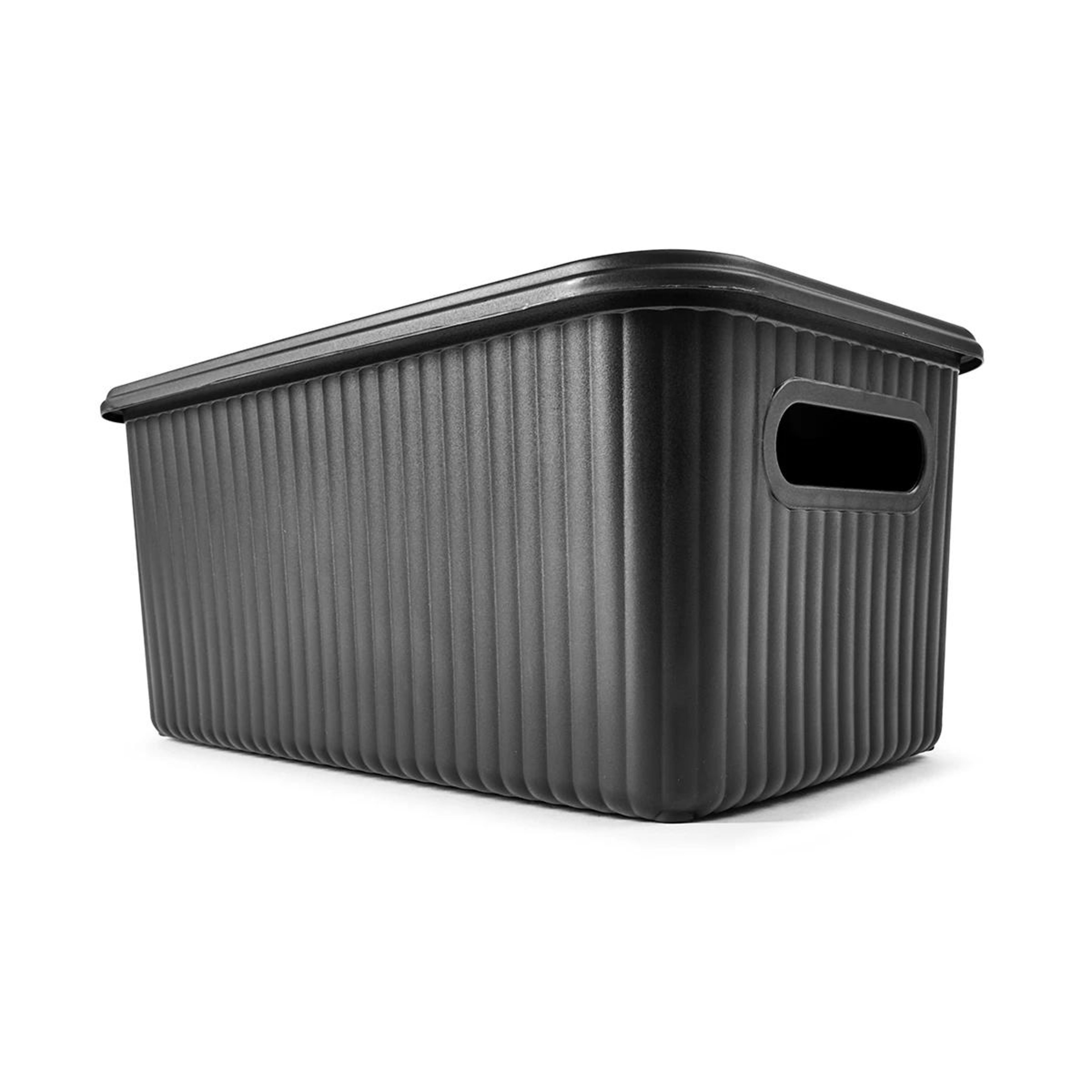 1 5L Ribbed Container - Black
