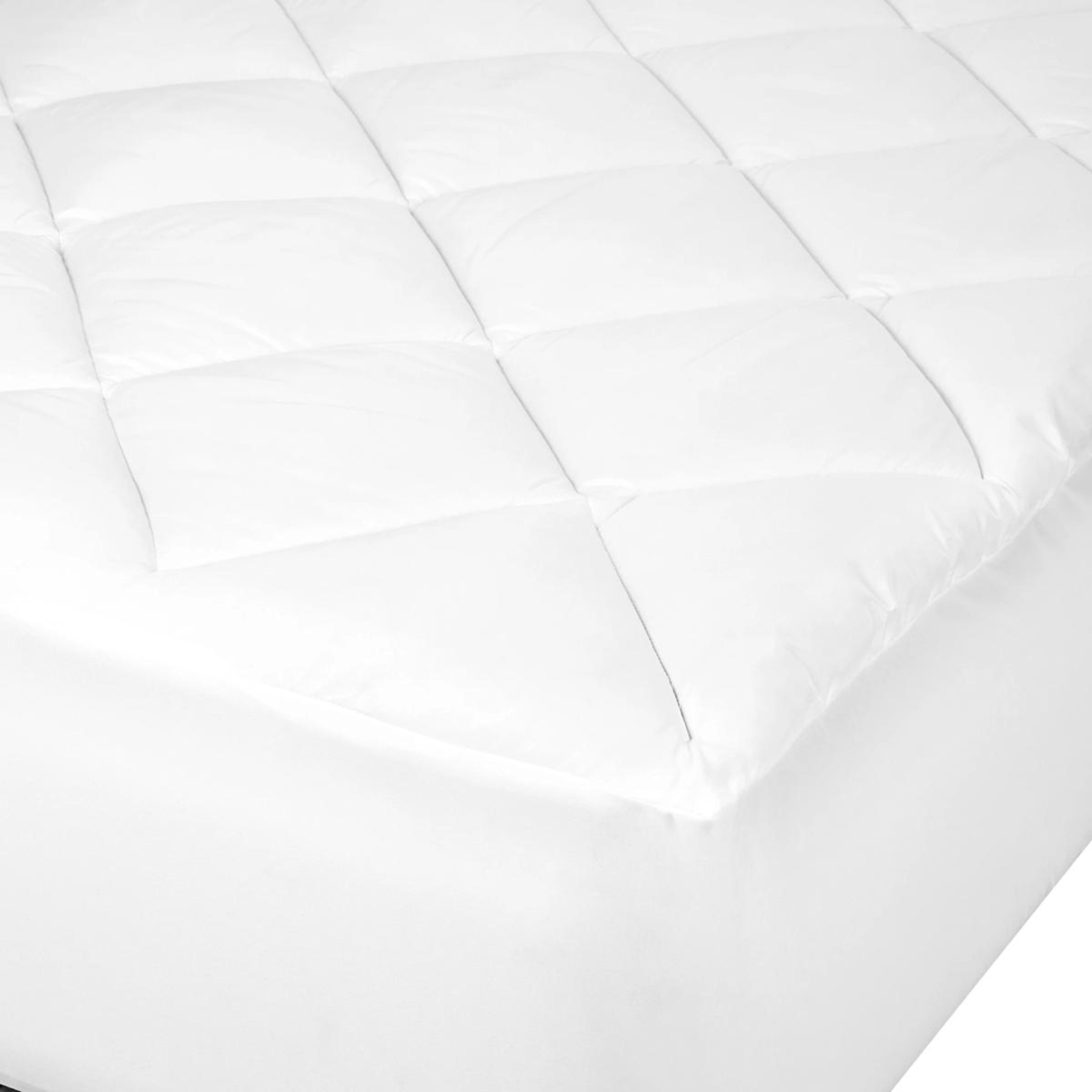 7 Reversible Plush Mattress Topper - King Bed, White, 7 of 7