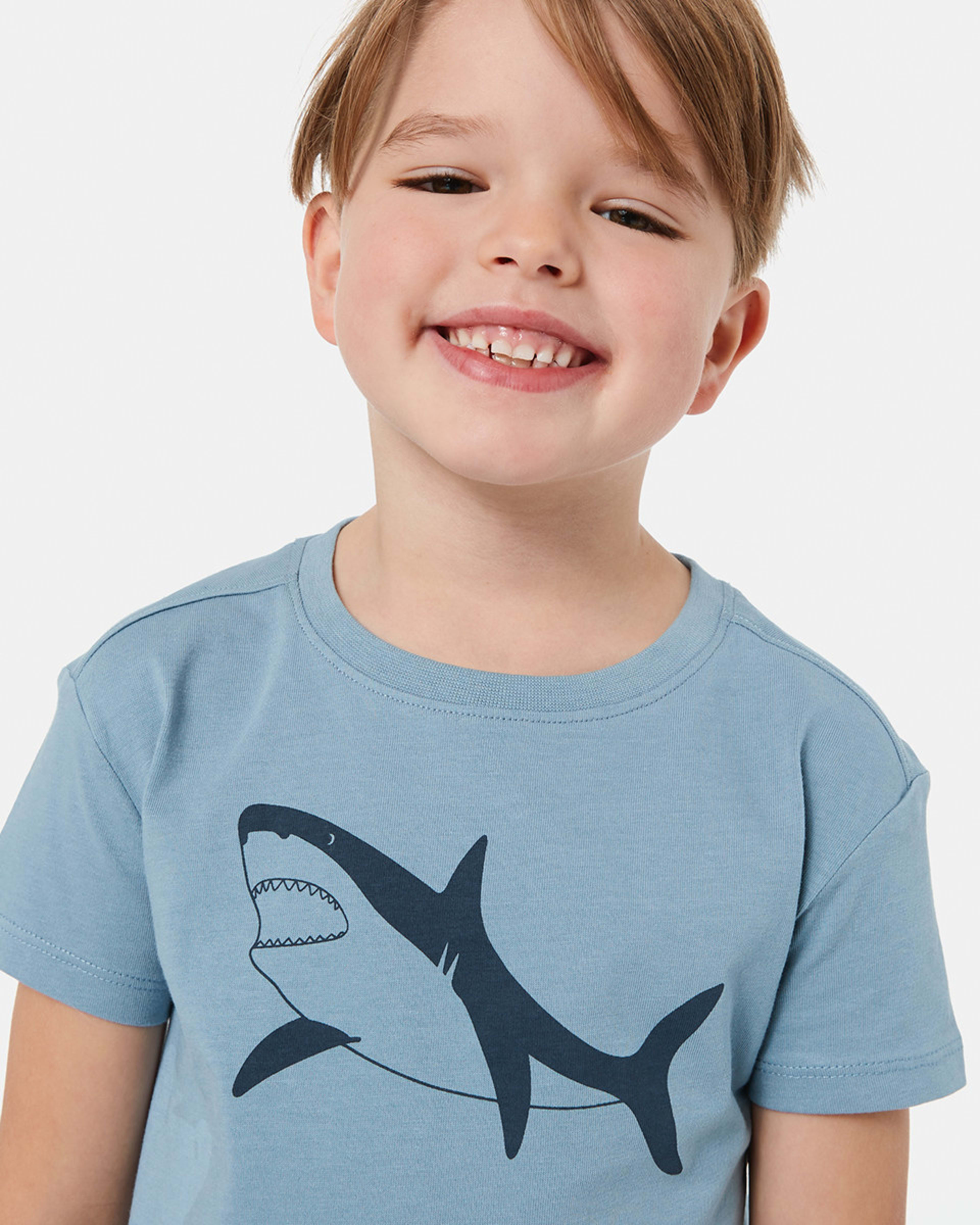 3 Chest Print T-shirt Faded Shrk, 3 of 7