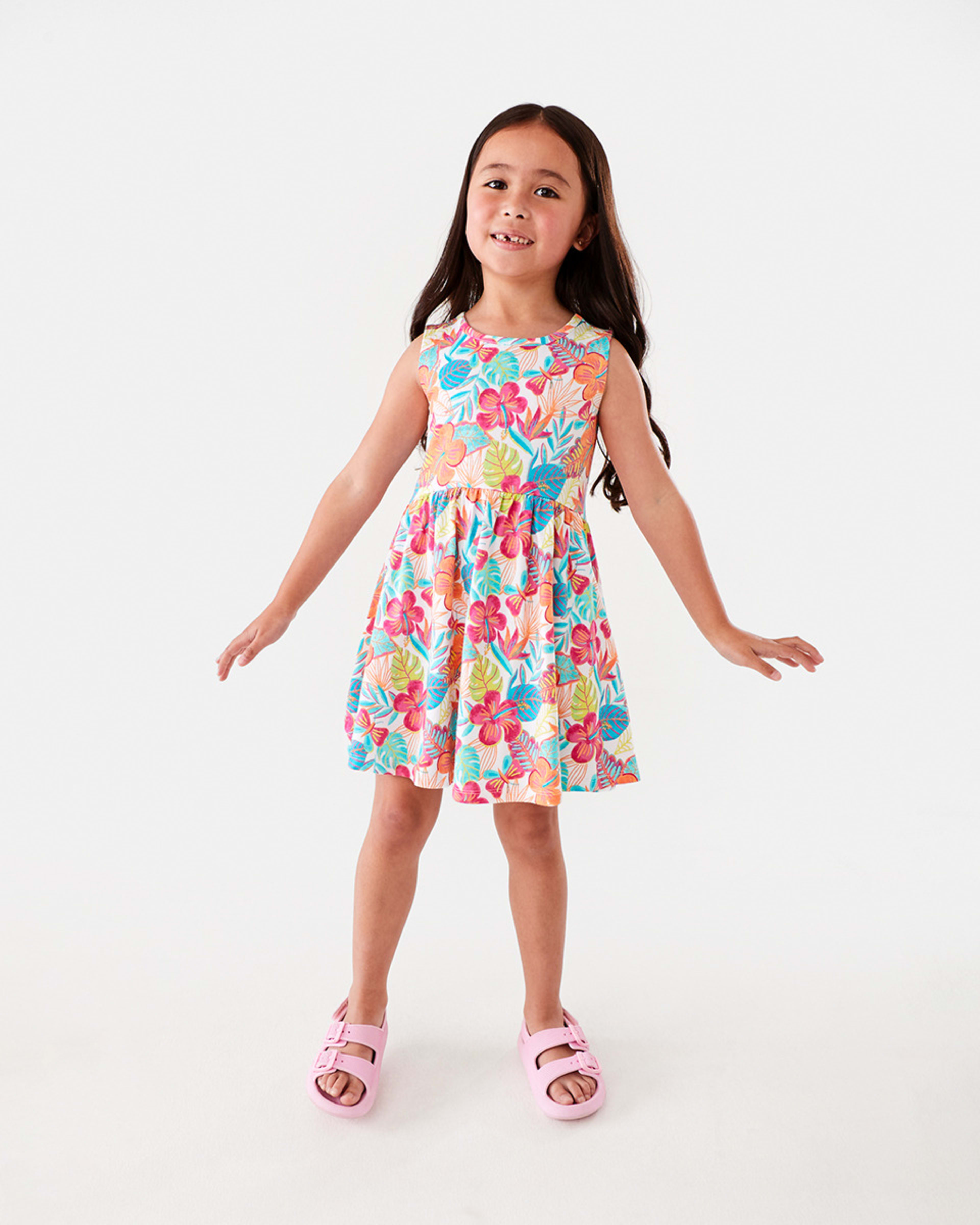 6 Jersey Dress Wht Floral, 6 of 9
