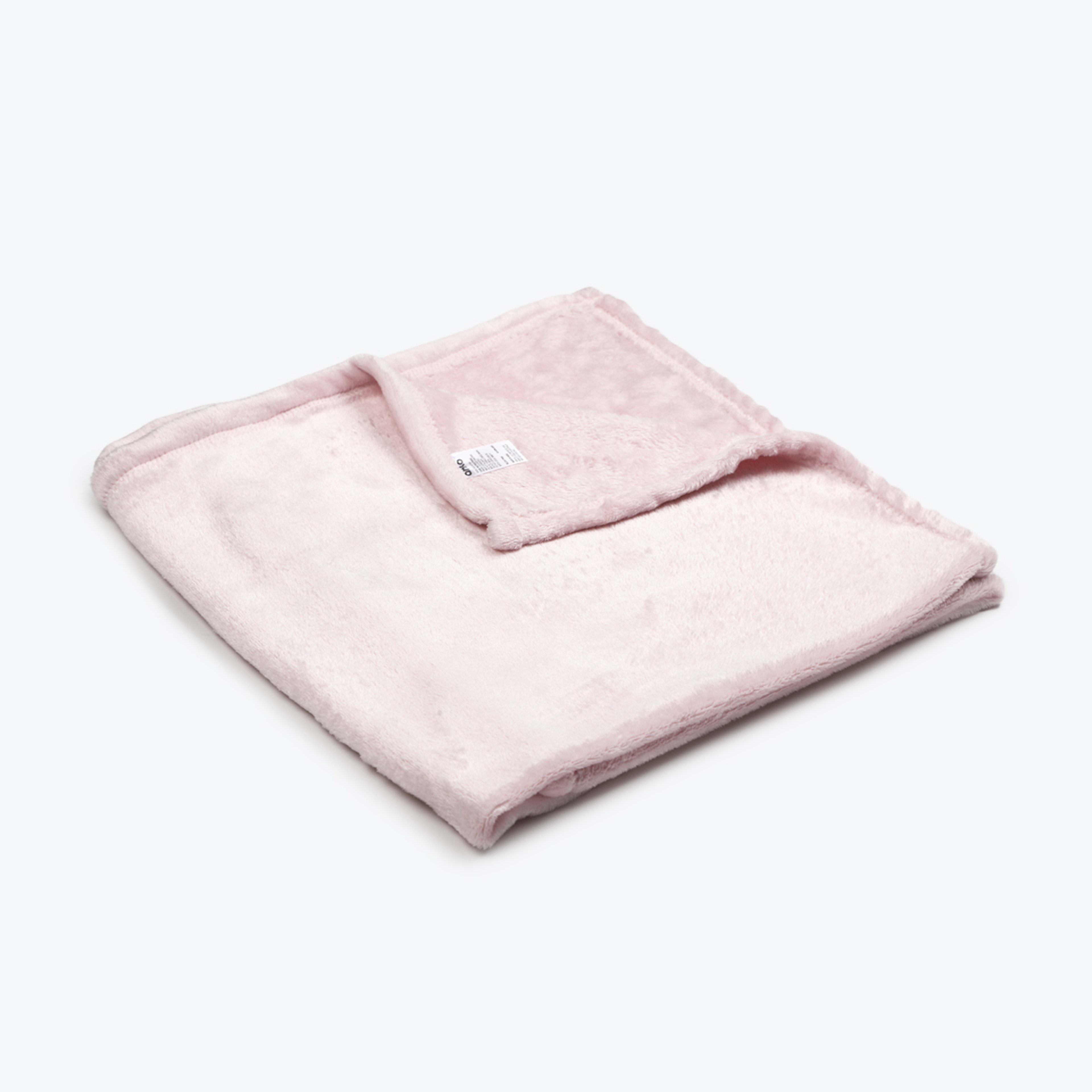 1 Coral Fleece Throw - Blush Pink, 1 of 5