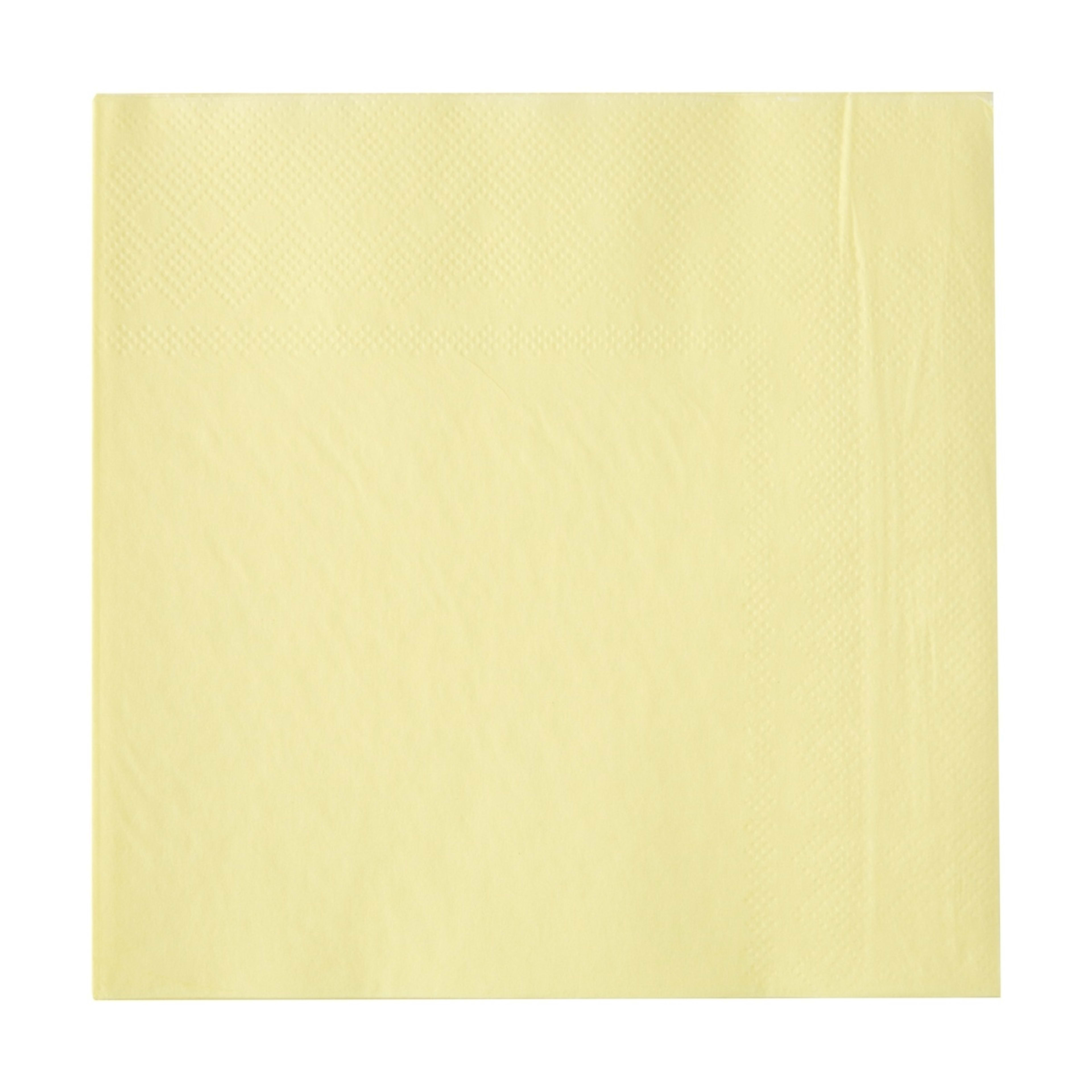 1 20 Piece Pastel Yellow Paper Napkins
