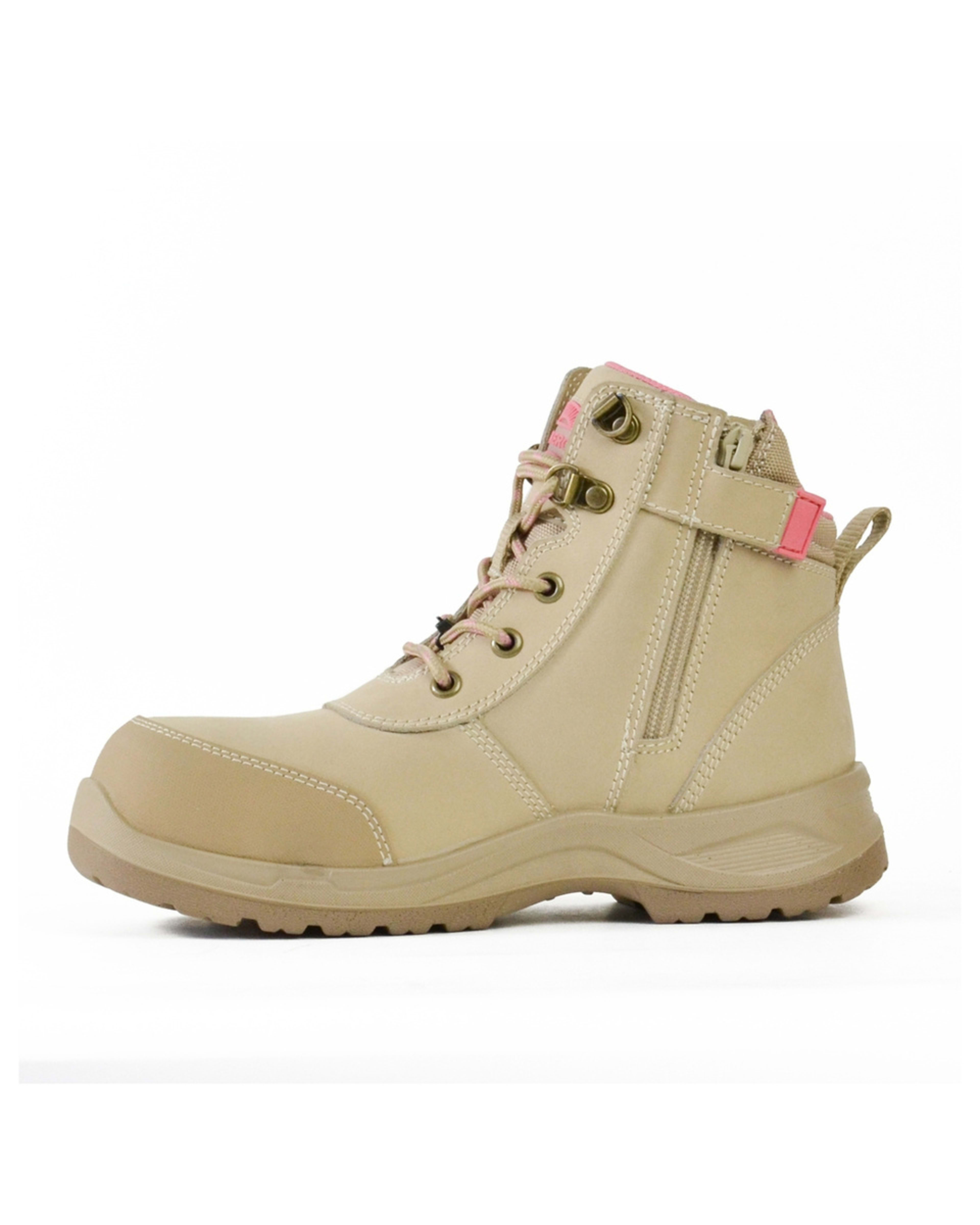2 Side Zip Work Boots Beige Sand, 2 of 3
