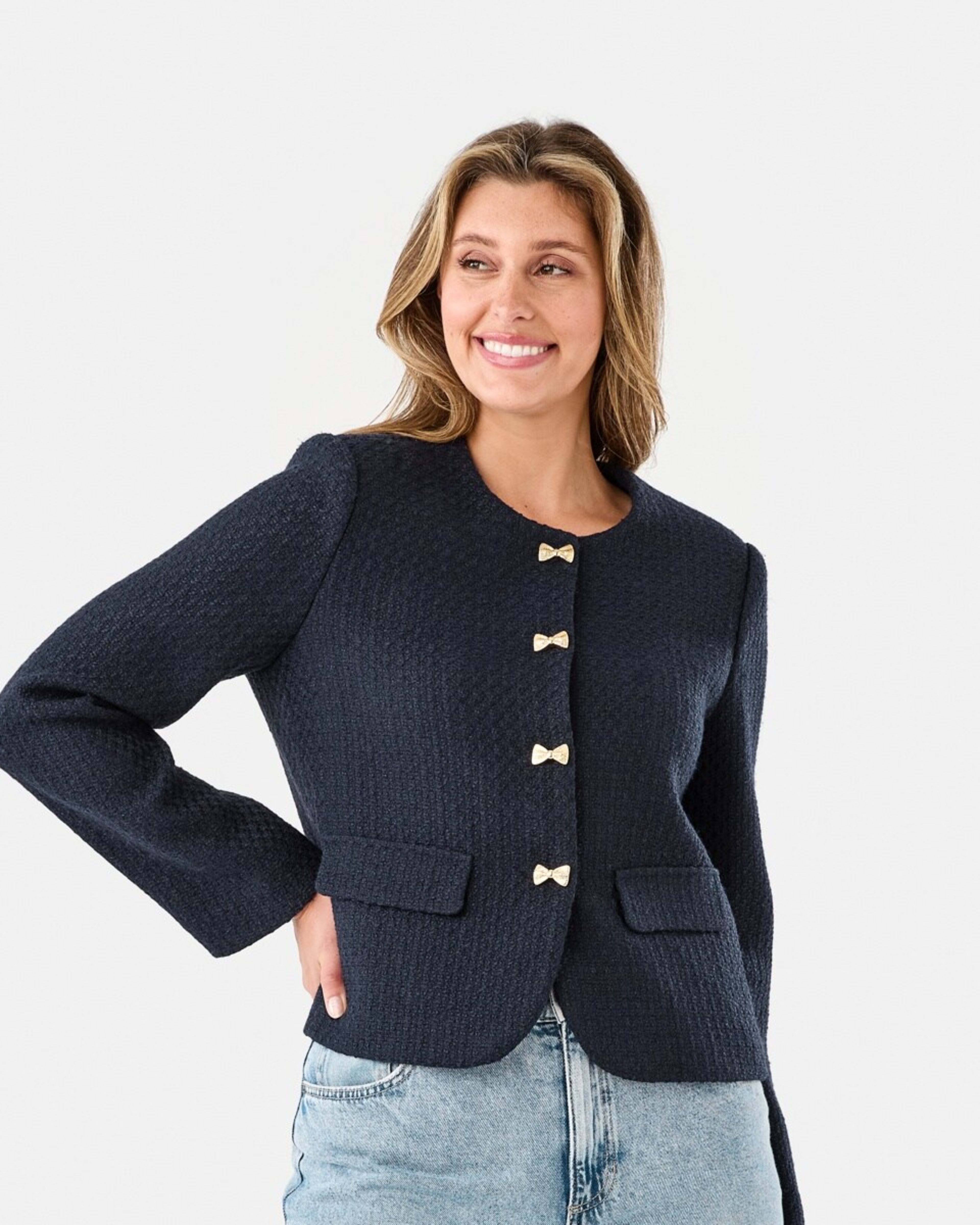 2 Boucle Jacket Navy Blaze, 2 of 7