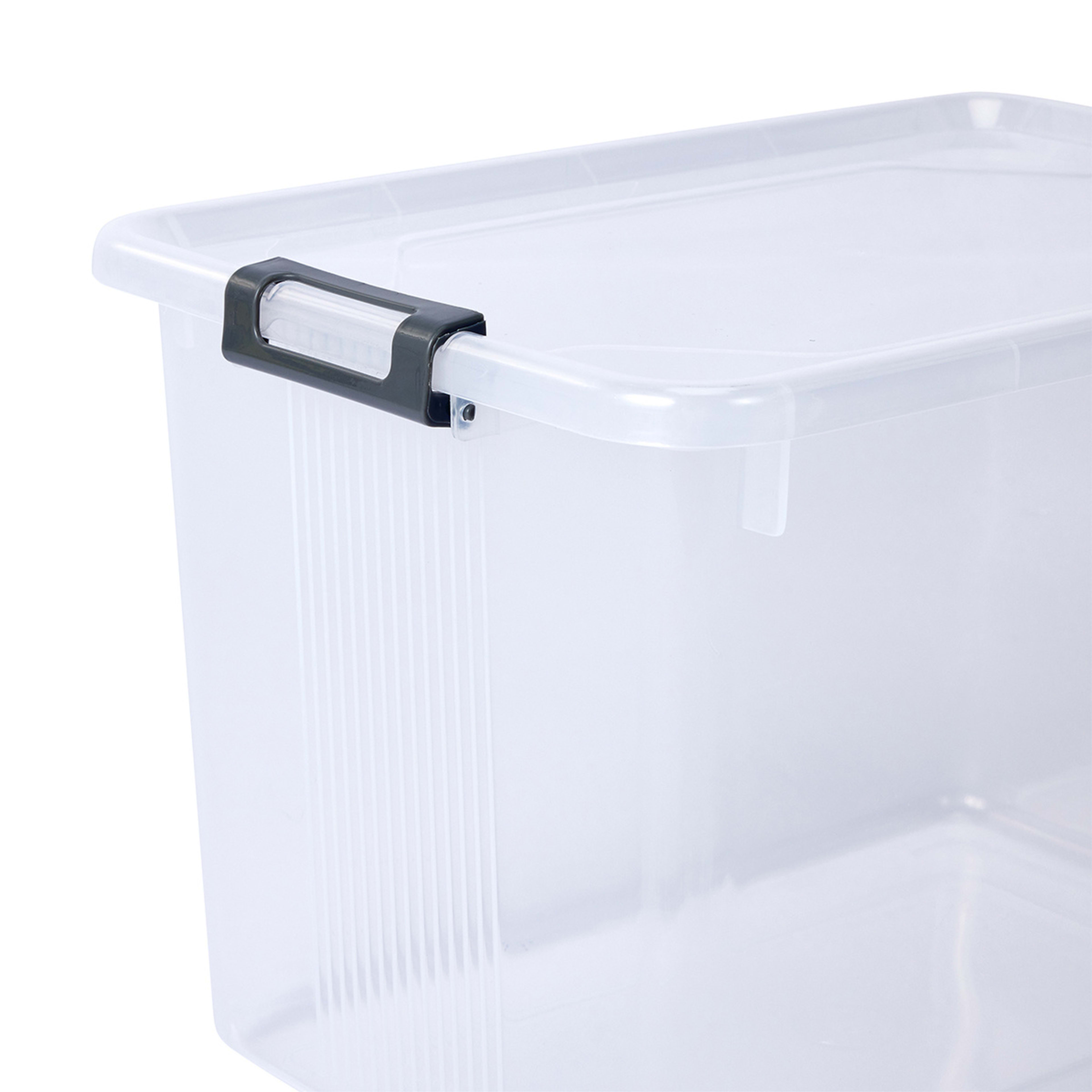 3 Pack Storage Boxes with Lids Clear Kmart