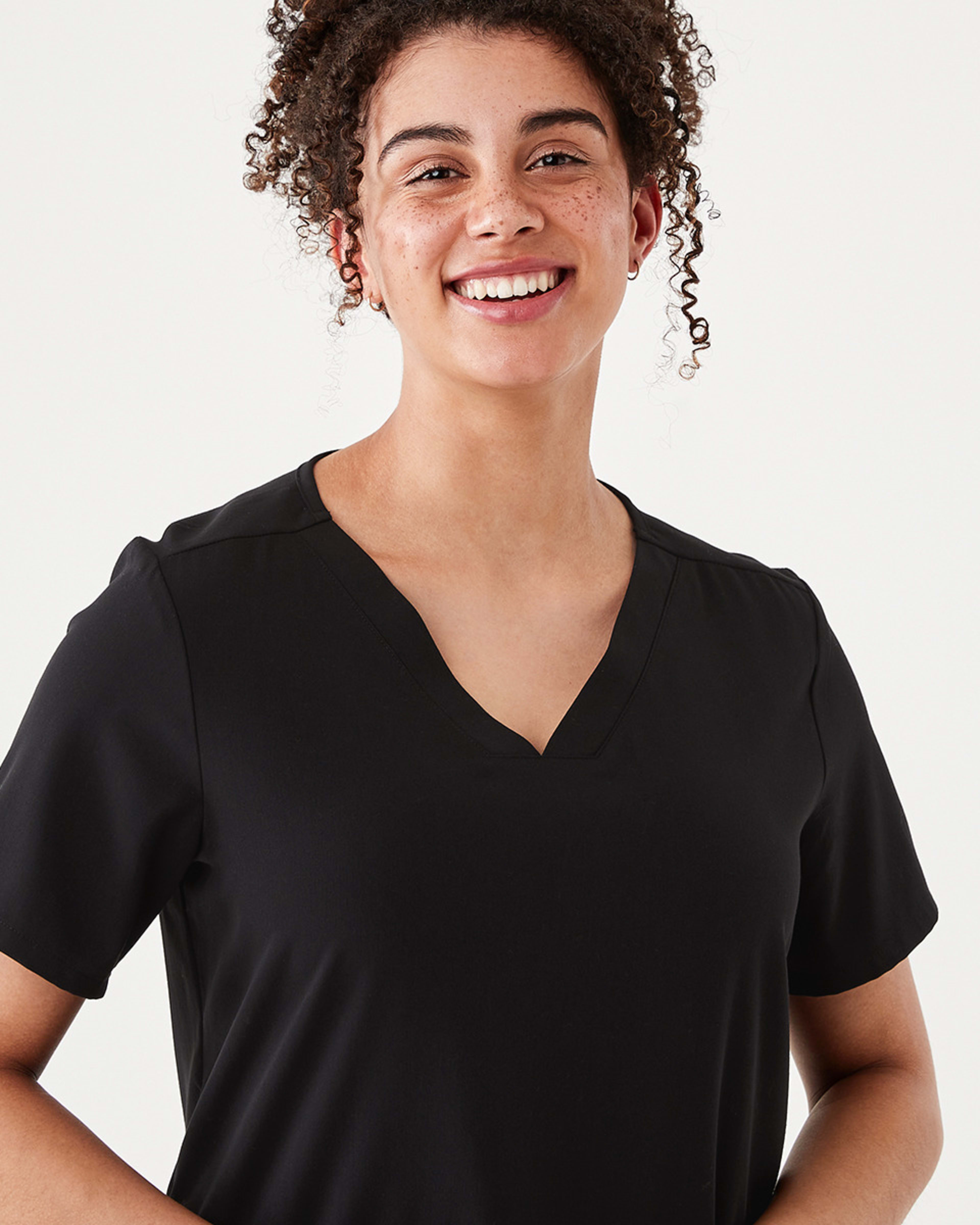 4 Work Short Sleeve Scrub Top Black, 4 of 7